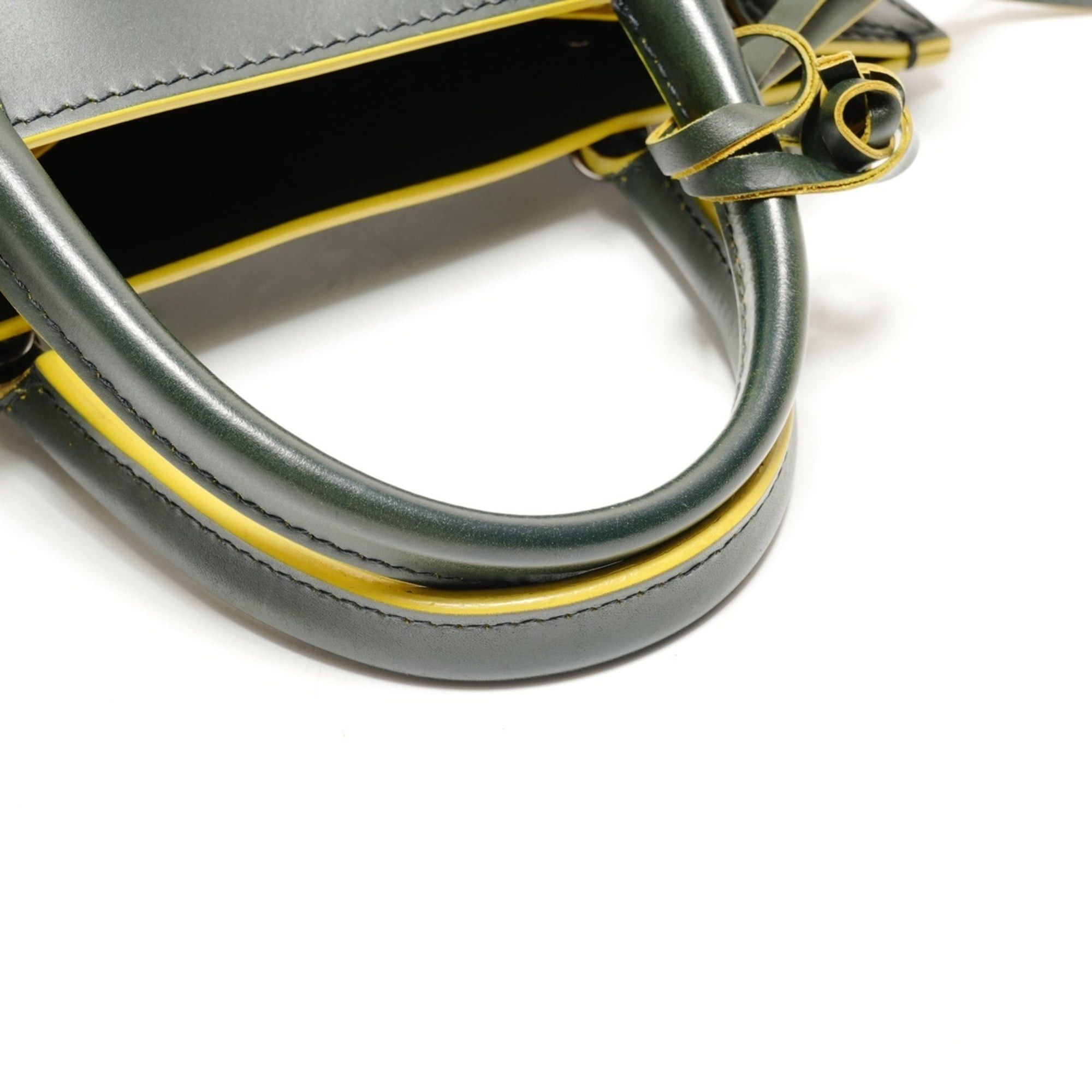 Balenciaga Balenciaga Paper Mini A6 Leather 2-Way Handbag, Green, WS26212 Size ONE SIZE - 12 Thumbnail