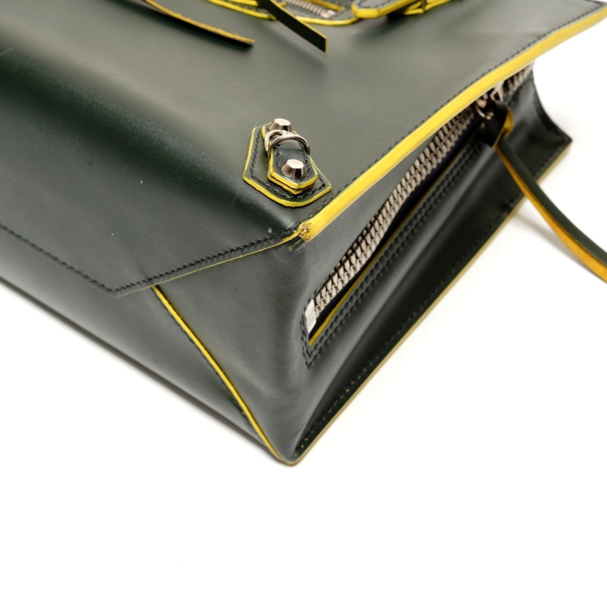 Balenciaga Balenciaga Paper Mini A6 Leather 2-Way Handbag, Green, WS26212 Size ONE SIZE - 6 Thumbnail