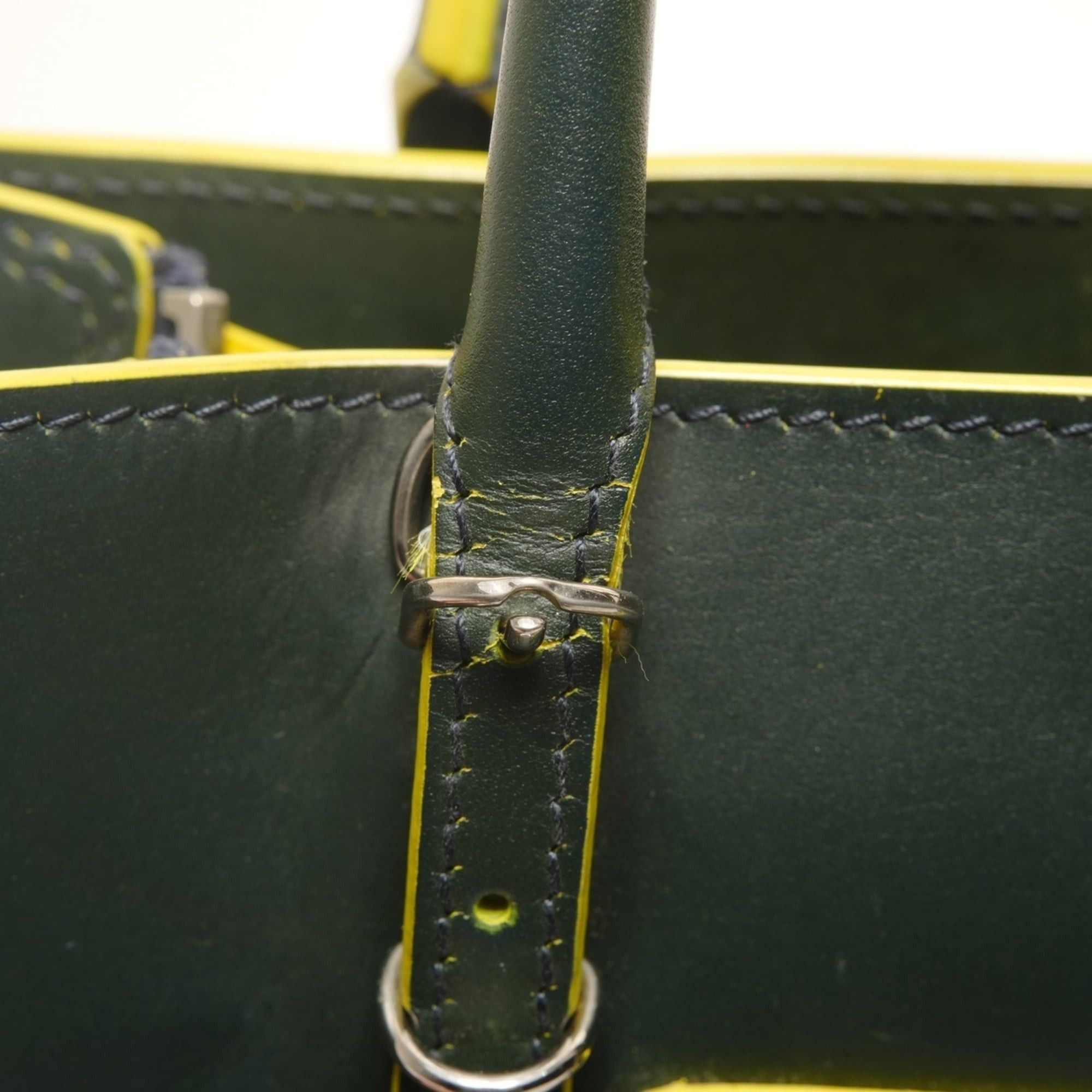 Balenciaga Balenciaga Paper Mini A6 Leather 2-Way Handbag, Green, WS26212 Size ONE SIZE - 15 Thumbnail