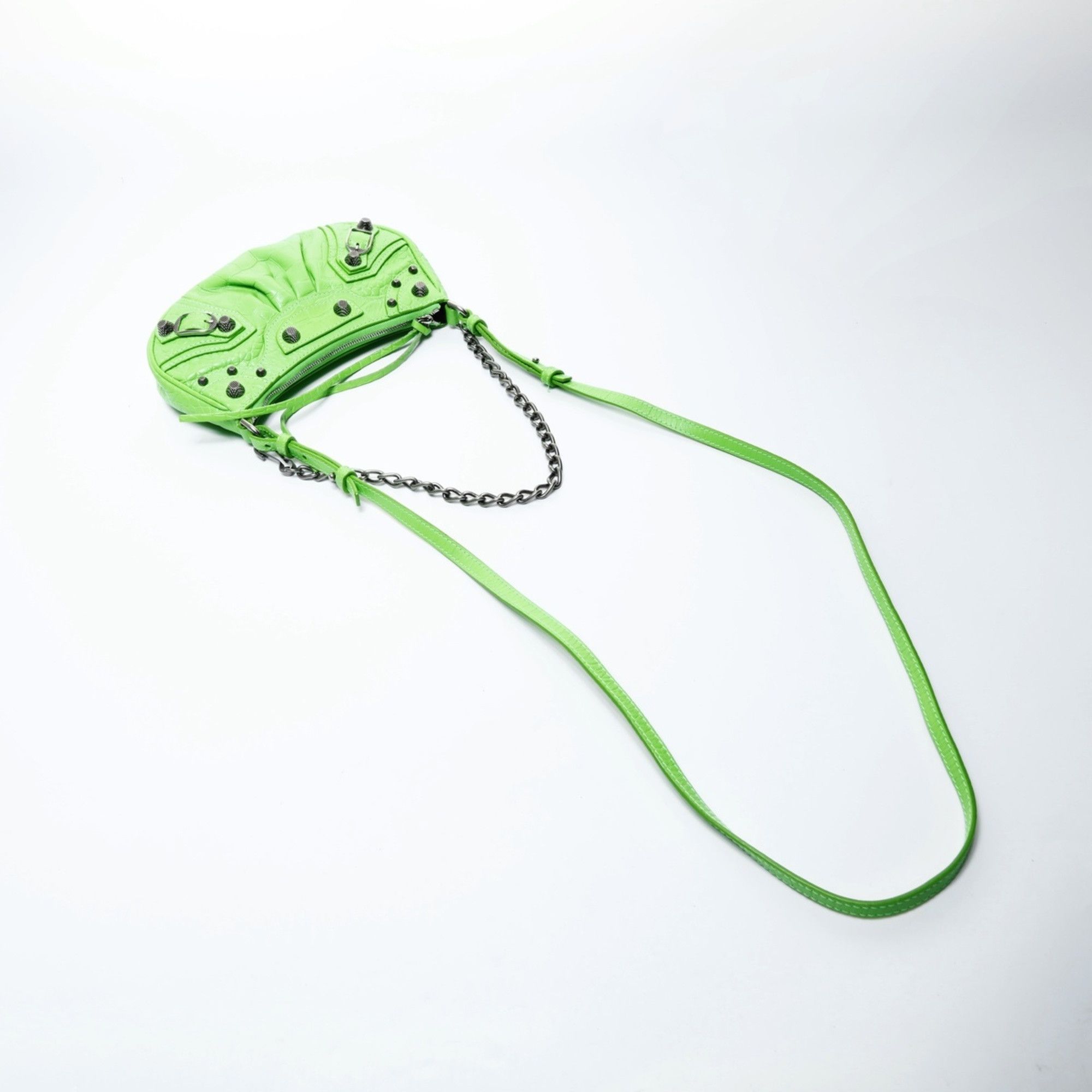 Balenciaga Balenciaga Le Cagoule Mini Shoulder Bag, Green, WS25035 Size ONE SIZE - 8 Thumbnail
