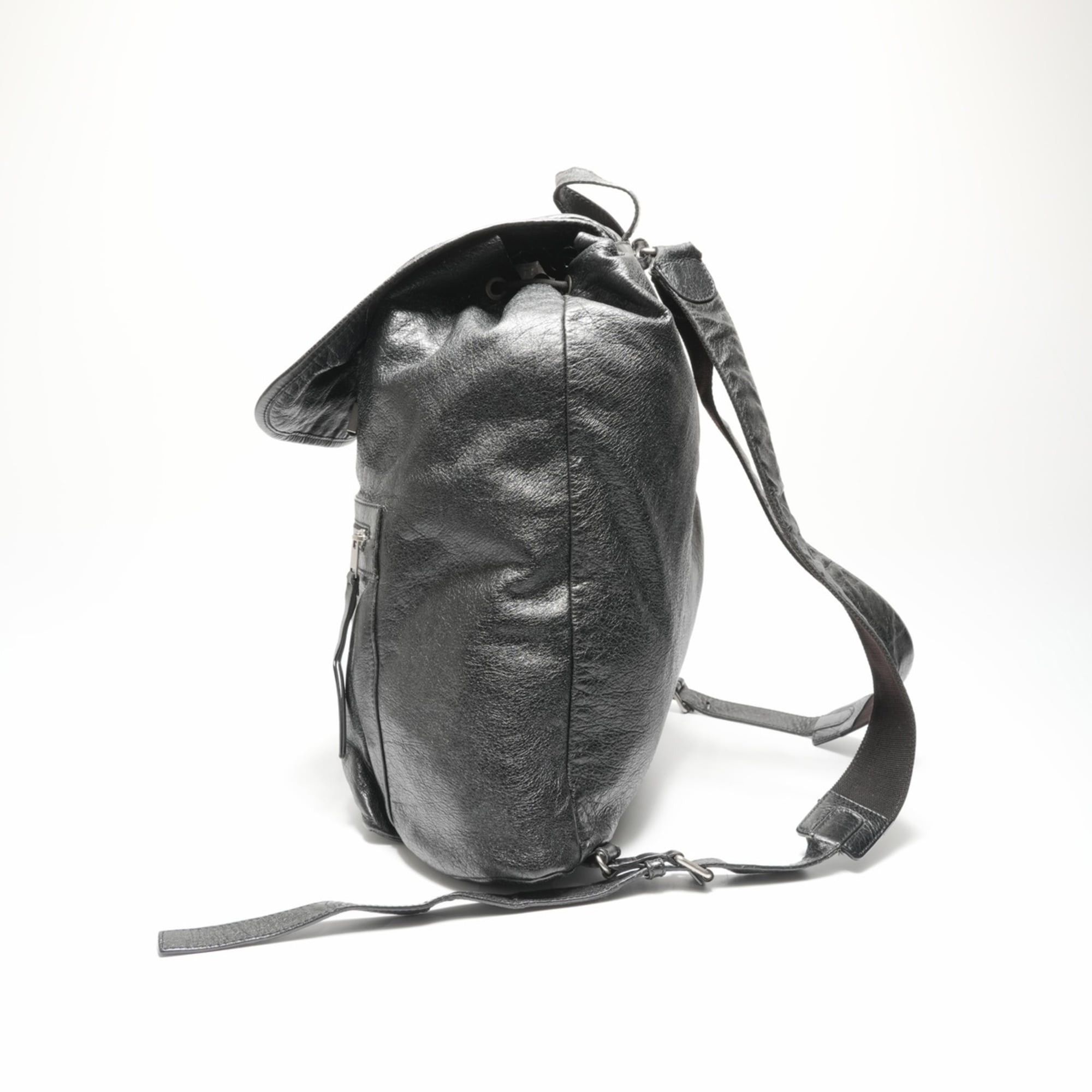 Balenciaga Balenciaga Leather Traveler Backpack/Daypack, Black, WS23696 Size ONE SIZE - 5 Thumbnail