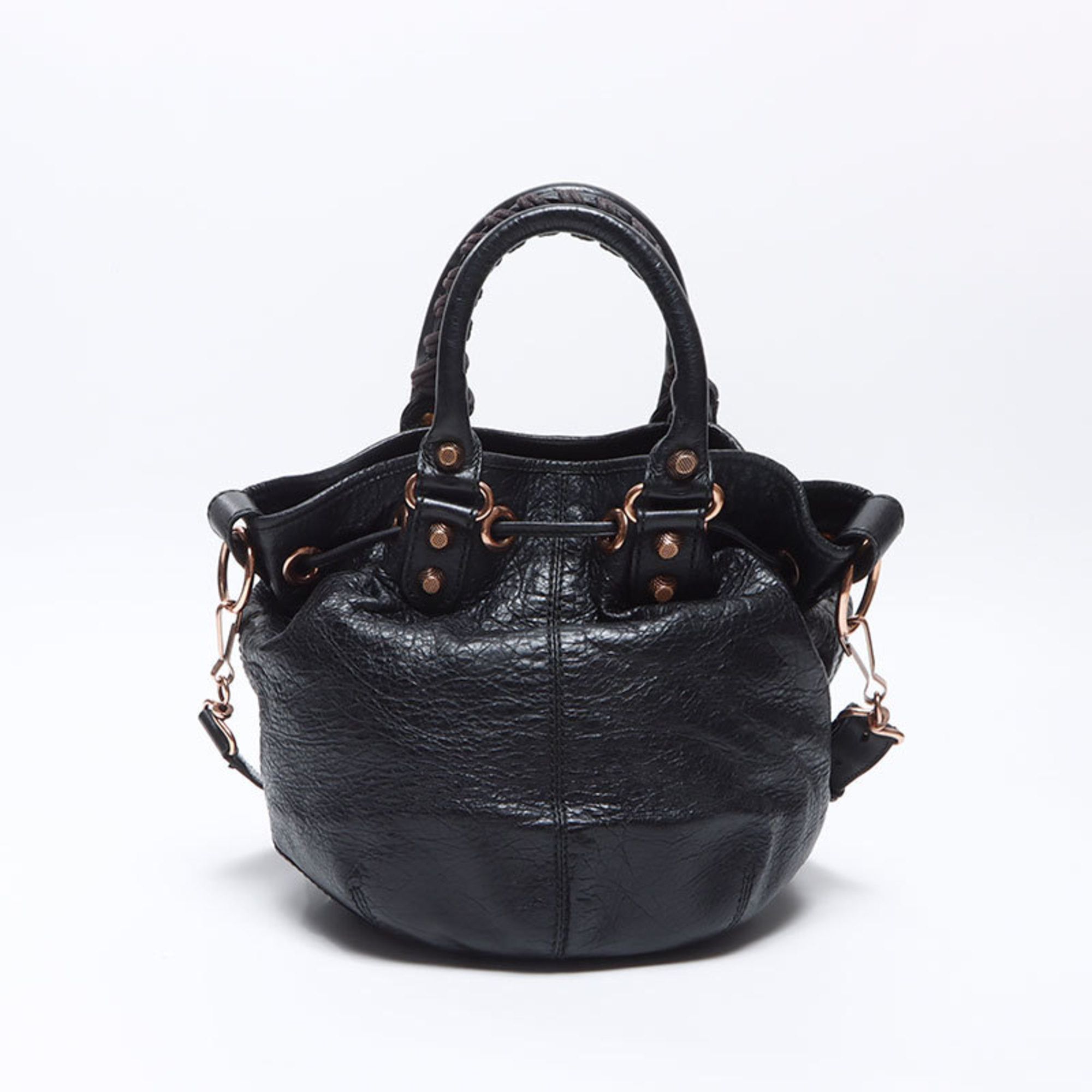 Balenciaga Balenciaga Giant Pom-Pom Shoulder Bag, Black, WS14459 Size ONE SIZE - 2 Thumbnail