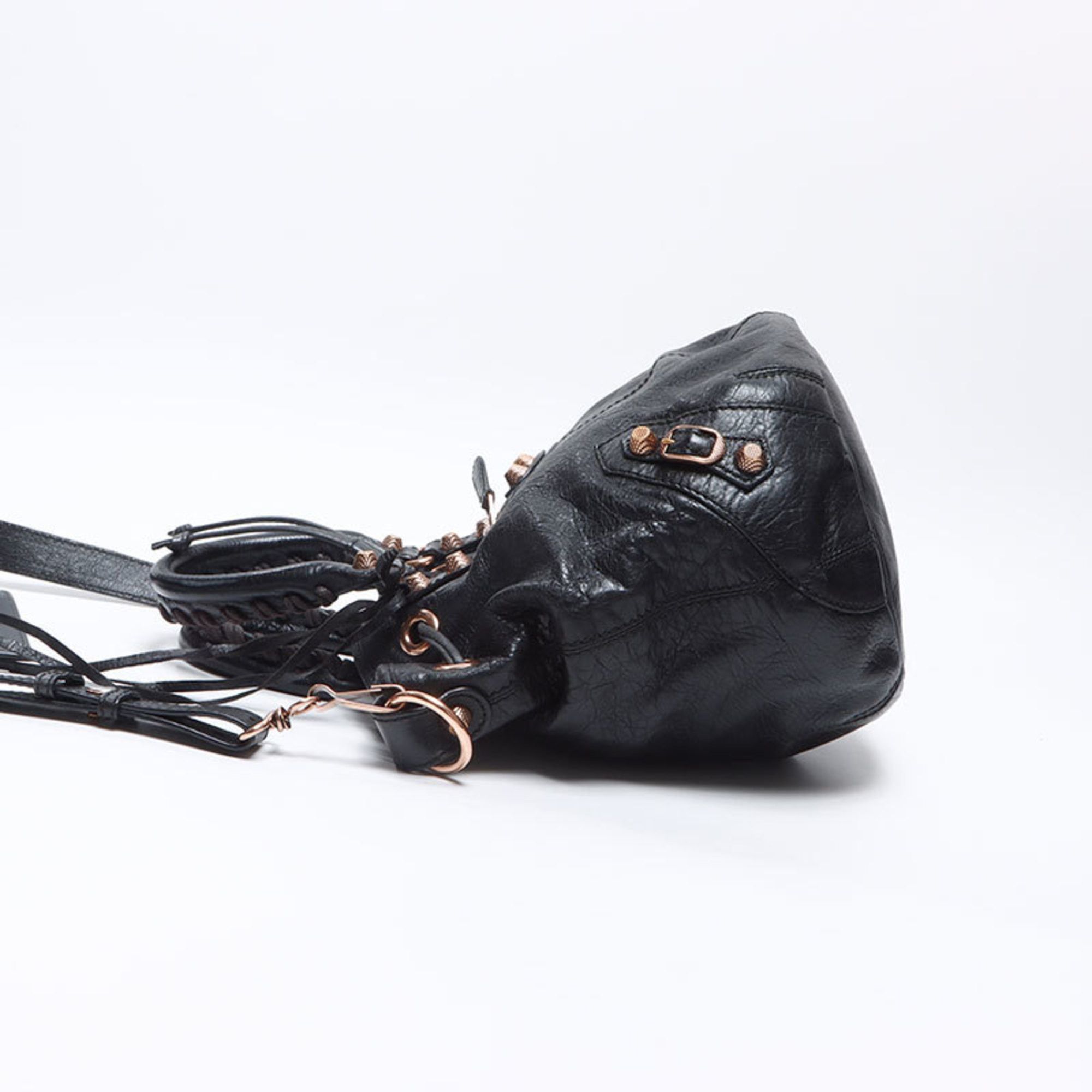 Balenciaga Balenciaga Giant Pom-Pom Shoulder Bag, Black, WS14459 Size ONE SIZE - 3 Thumbnail