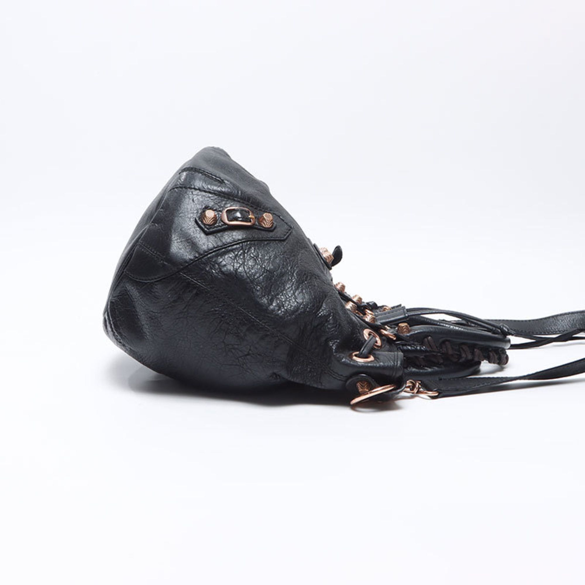 Balenciaga Balenciaga Giant Pom-Pom Shoulder Bag, Black, WS14459 Size ONE SIZE - 4 Thumbnail