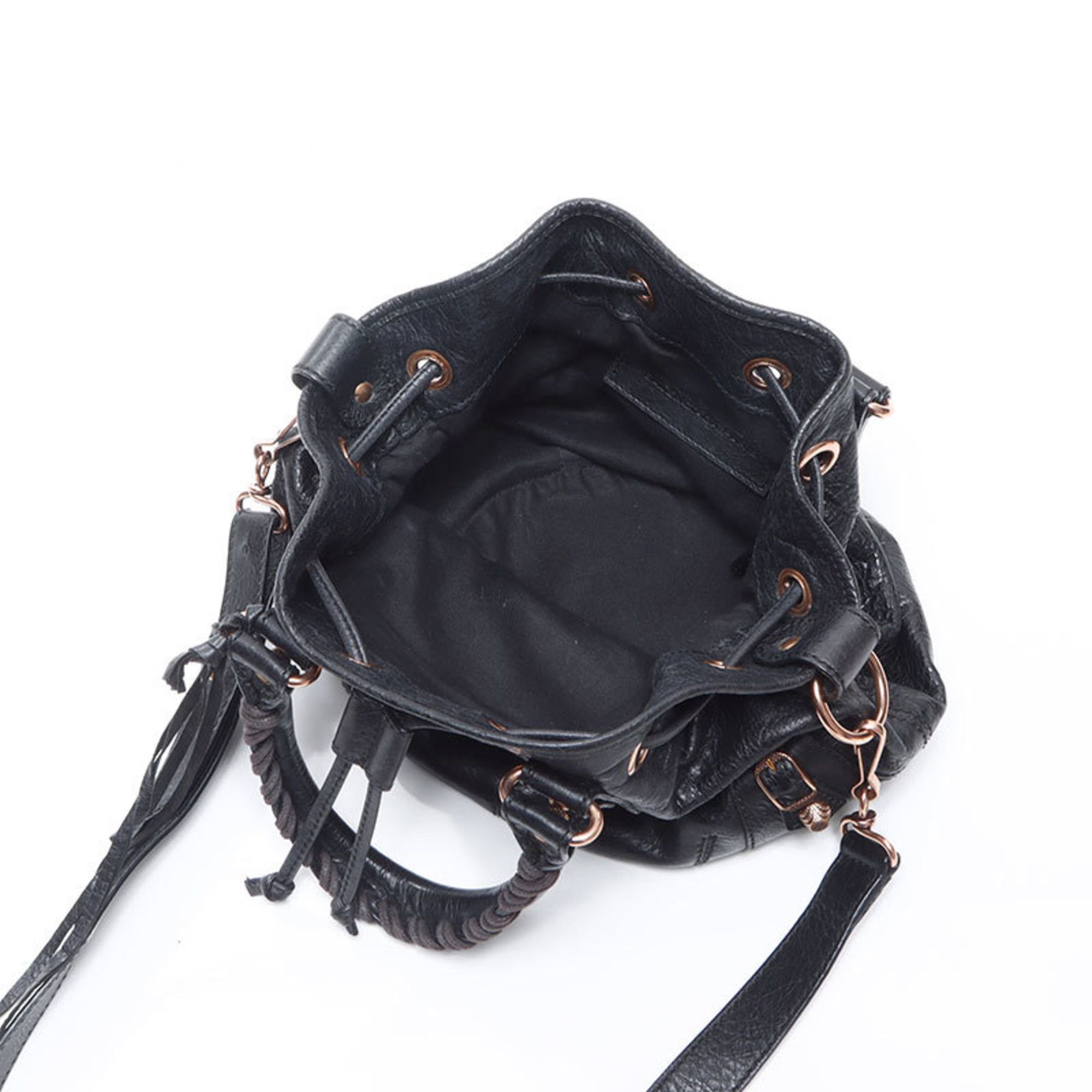 Balenciaga Balenciaga Giant Pom-Pom Shoulder Bag, Black, WS14459 Size ONE SIZE - 11 Thumbnail
