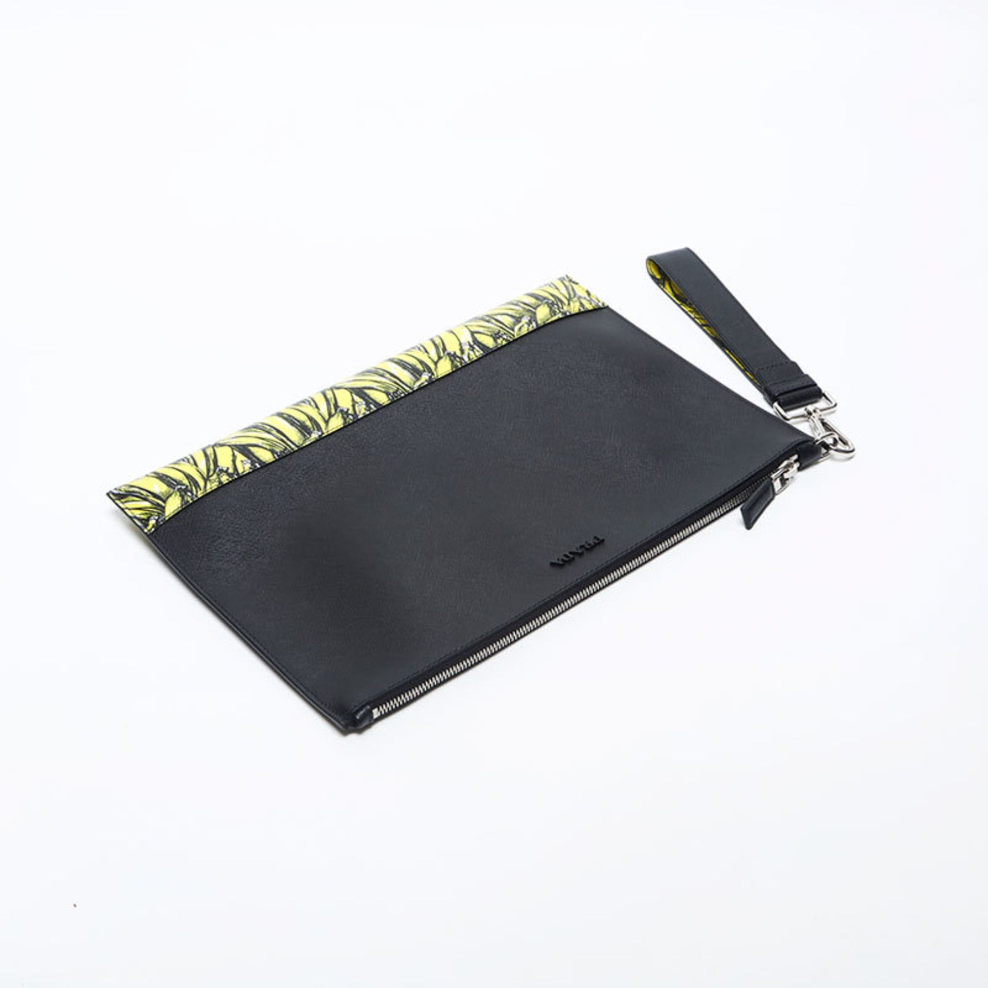 Prada Prada Saffiano Active Botanical Clutch Bag, Black, WS20003 Size ONE SIZE - 9 Thumbnail