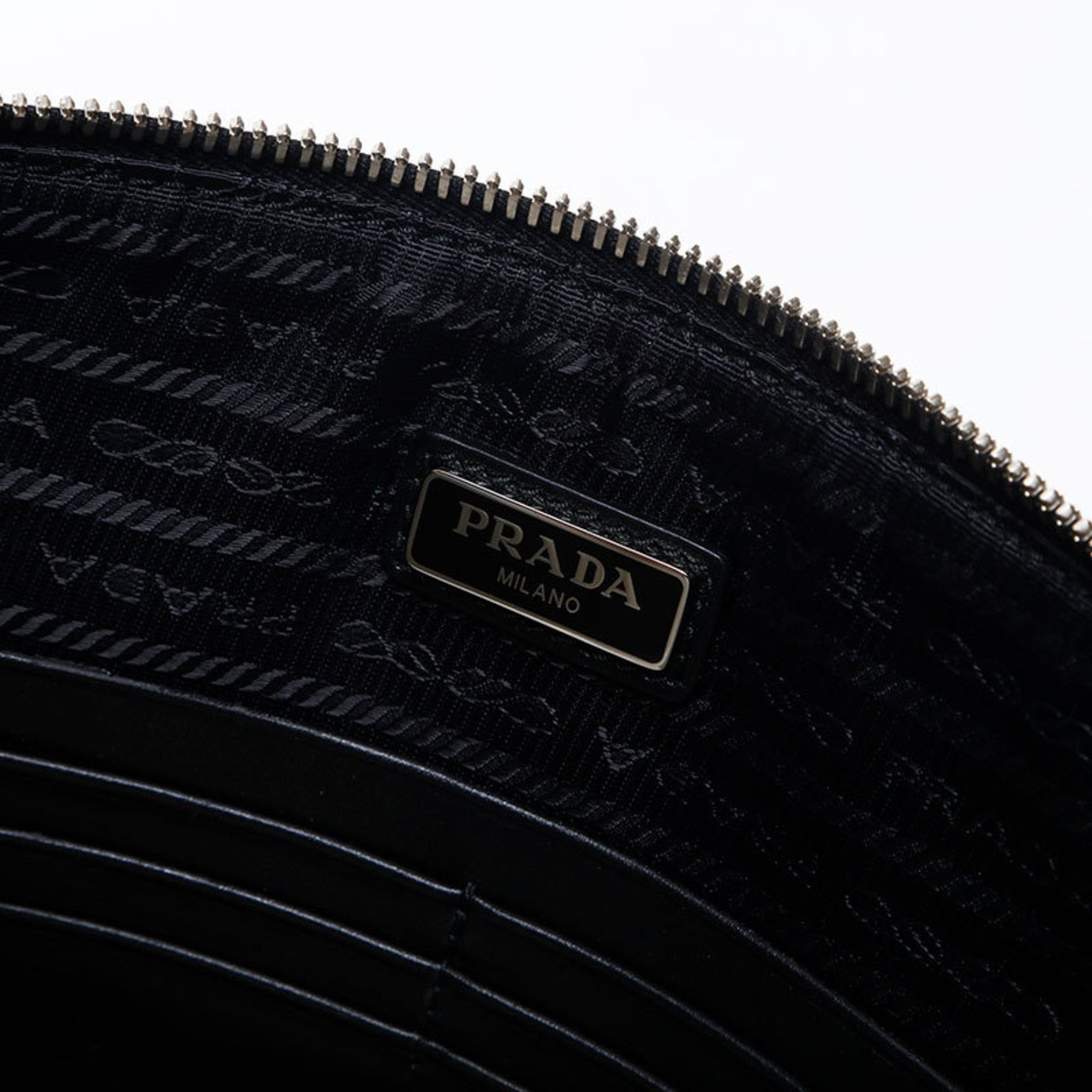 Prada Prada Saffiano Active Botanical Clutch Bag, Black, WS20003 Size ONE SIZE - 10 Thumbnail