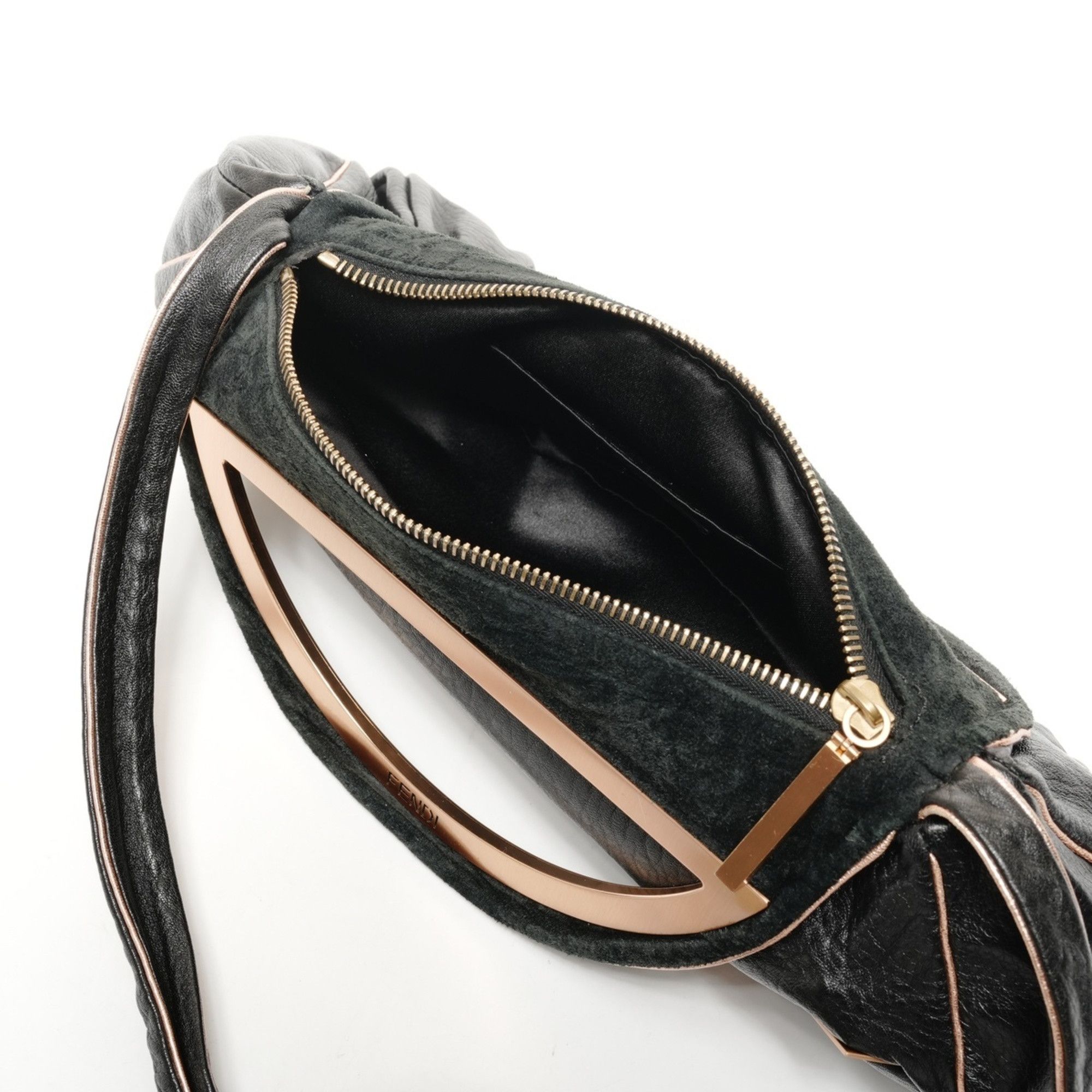 Fendi Fendi Leather Smile 2-way Shoulder Bag Black WS25622 Size ONE SIZE - 11 Thumbnail