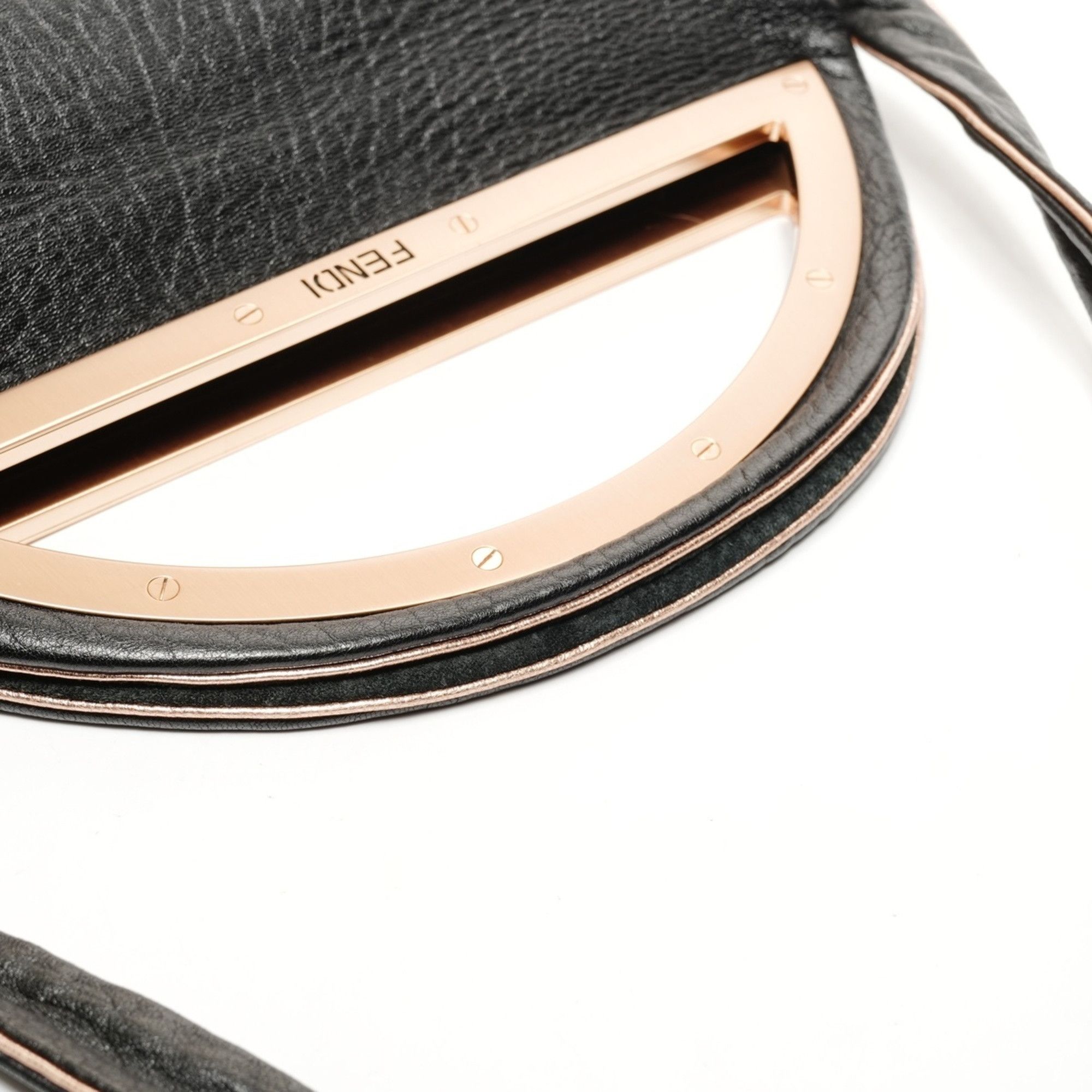 Fendi Fendi Leather Smile 2-way Shoulder Bag Black WS25622 Size ONE SIZE - 9 Thumbnail
