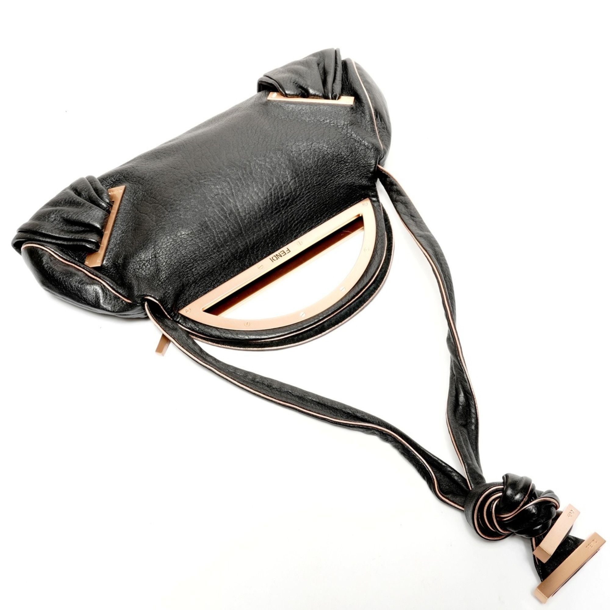 Fendi Fendi Leather Smile 2-way Shoulder Bag Black WS25622 Size ONE SIZE - 8 Thumbnail