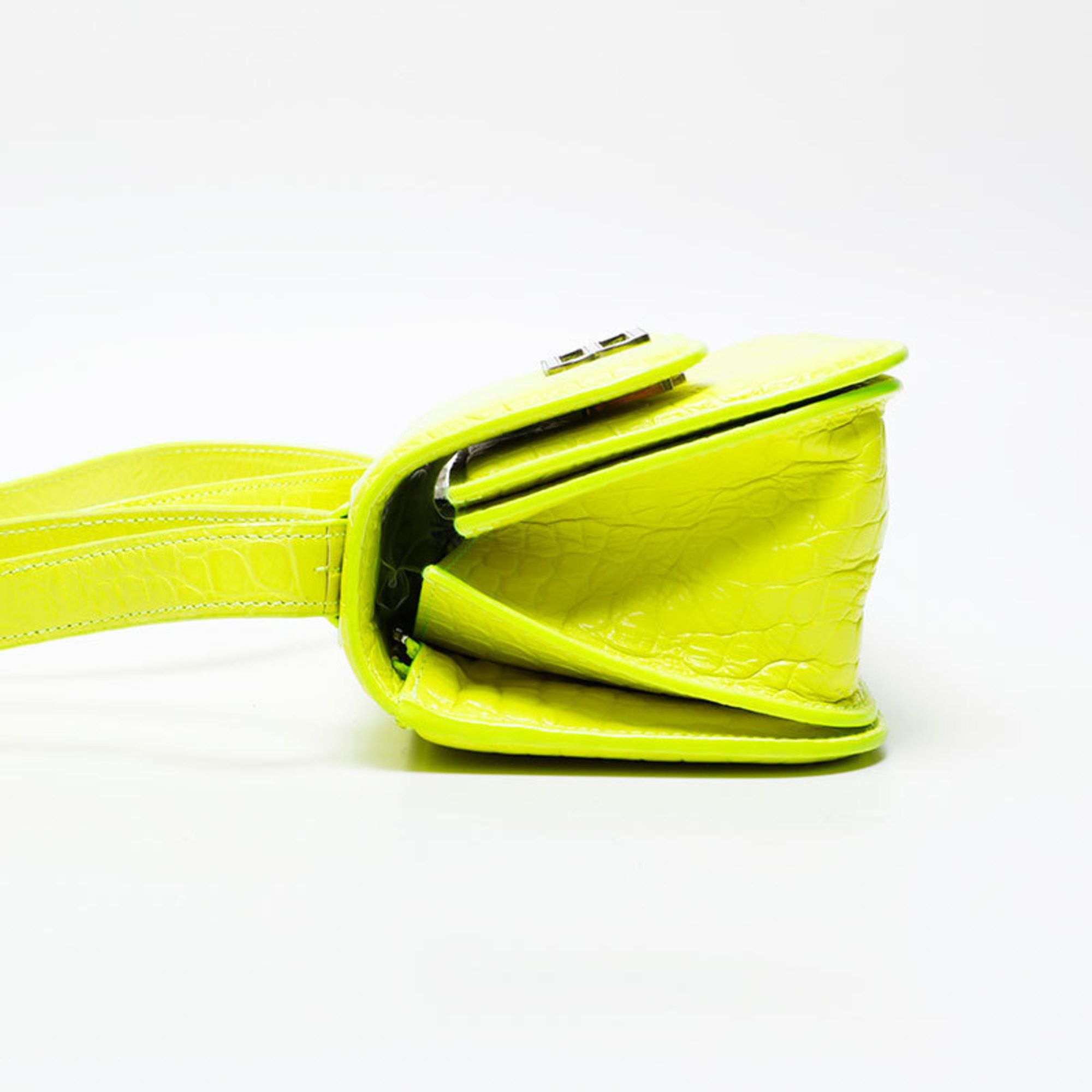 Balenciaga Balenciaga Gossip Leather BB Shoulder Bag in Yellow (WS20747) Size ONE SIZE - 3 Thumbnail