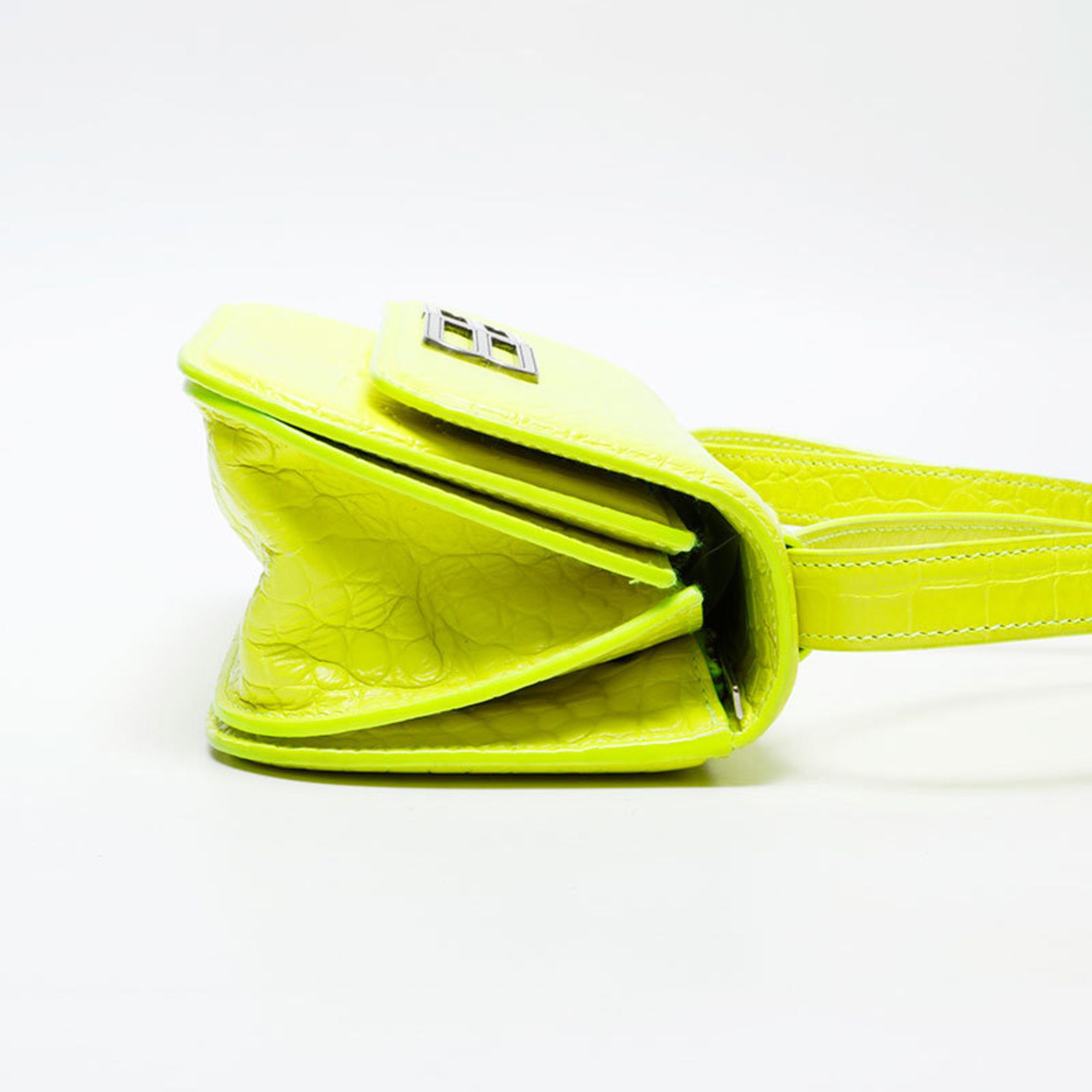 Balenciaga Balenciaga Gossip Leather BB Shoulder Bag in Yellow (WS20747) Size ONE SIZE - 4 Thumbnail