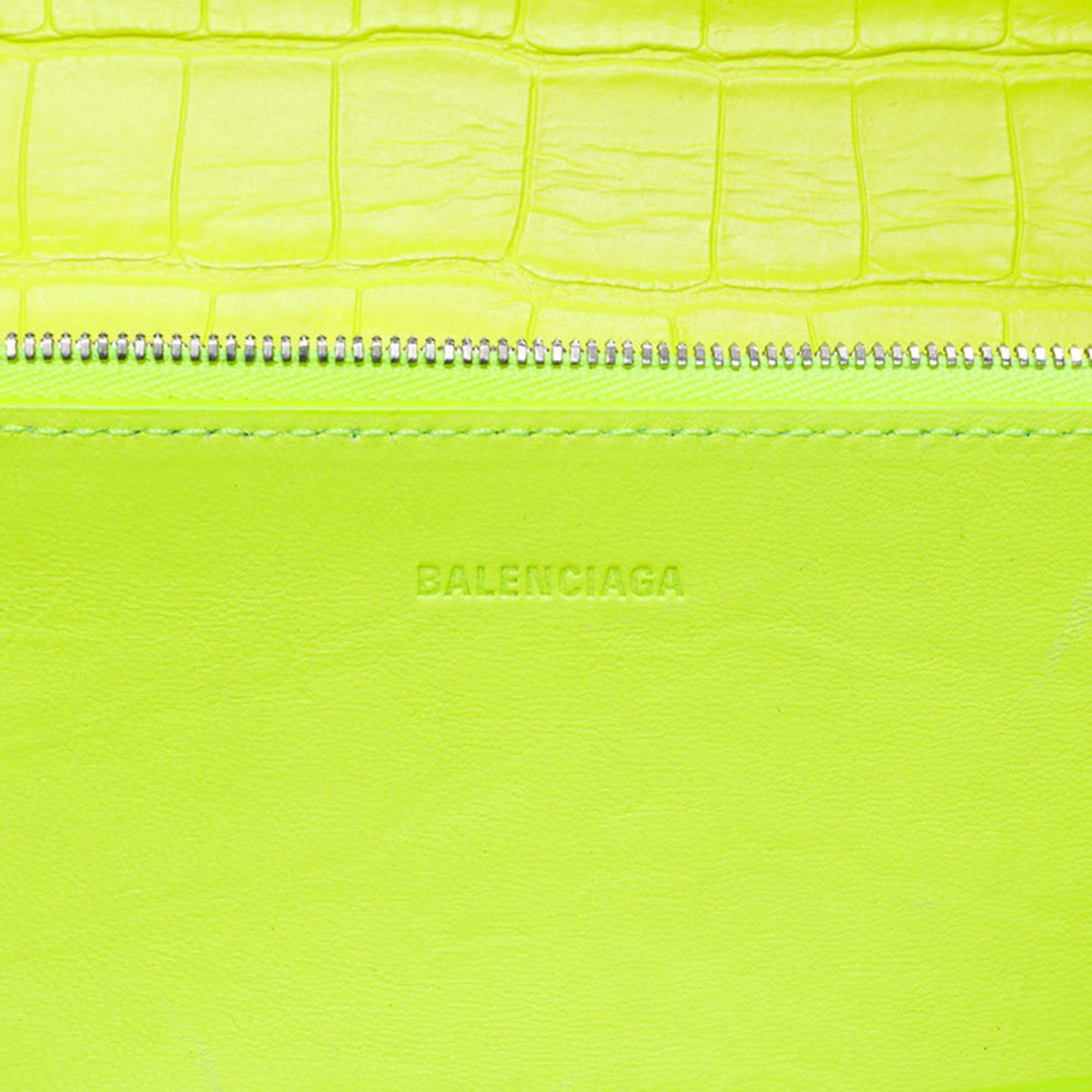 Balenciaga Balenciaga Gossip Leather BB Shoulder Bag in Yellow (WS20747) Size ONE SIZE - 10 Thumbnail