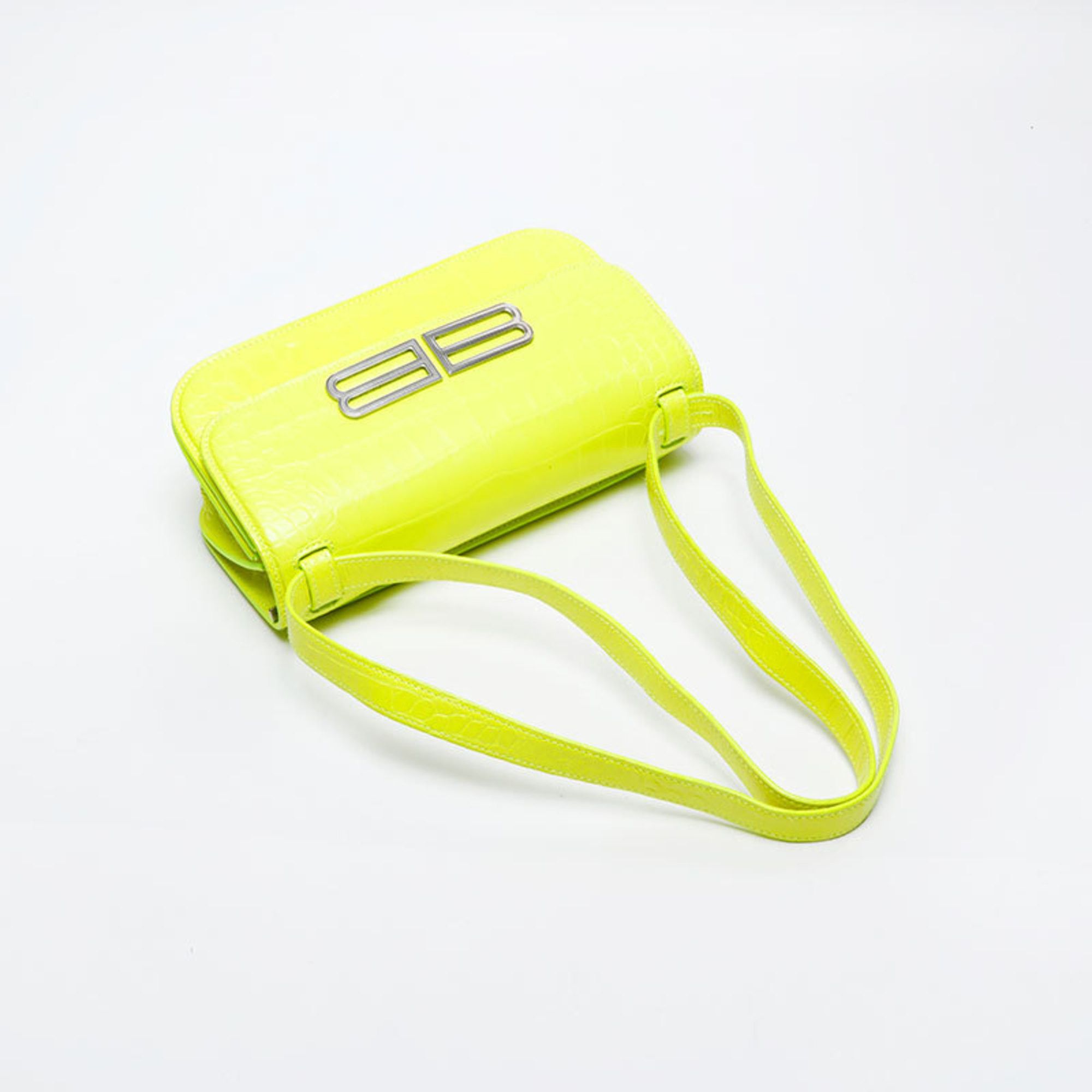 Balenciaga Balenciaga Gossip Leather BB Shoulder Bag in Yellow (WS20747) Size ONE SIZE - 9 Thumbnail