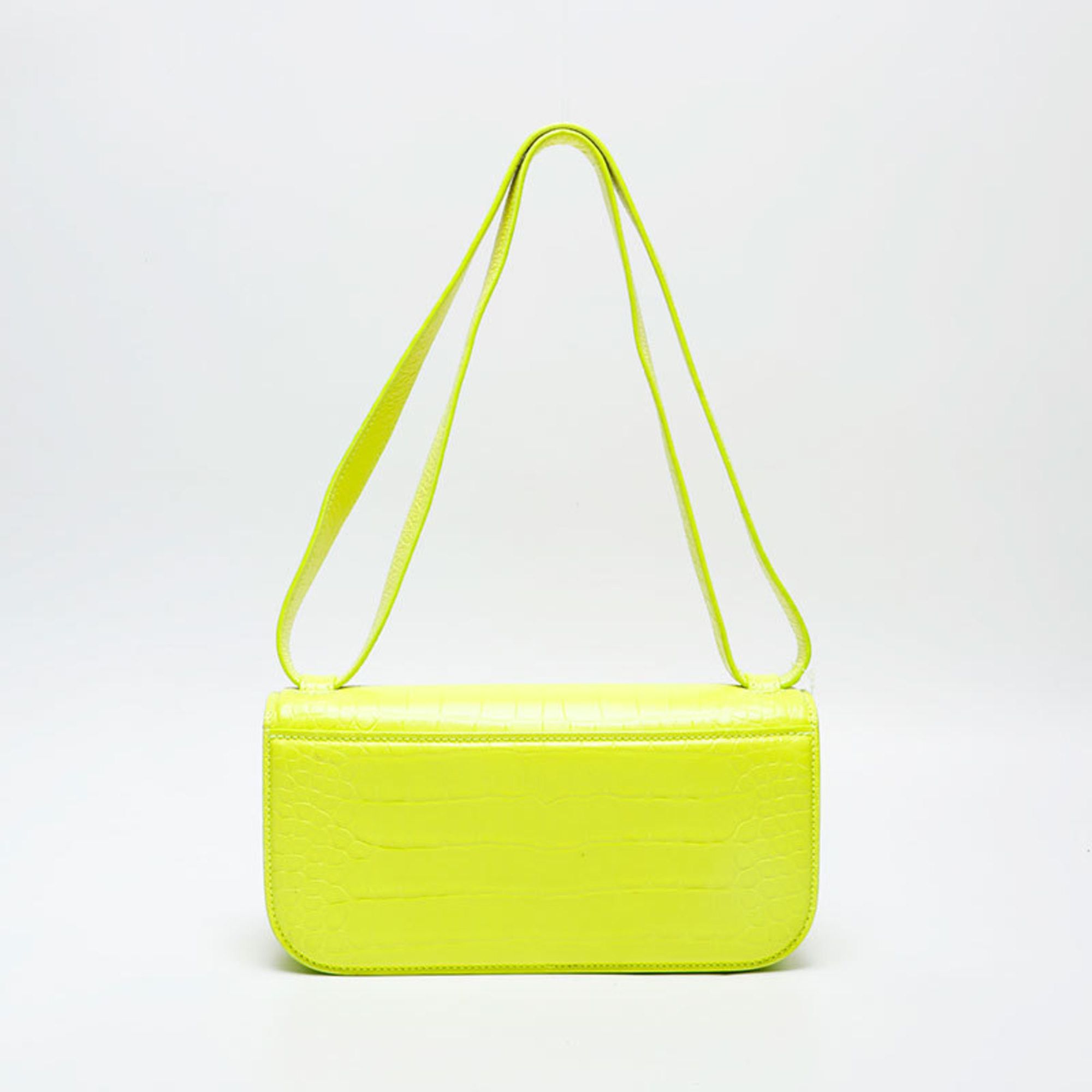 Balenciaga Balenciaga Gossip Leather BB Shoulder Bag in Yellow (WS20747) Size ONE SIZE - 2 Thumbnail