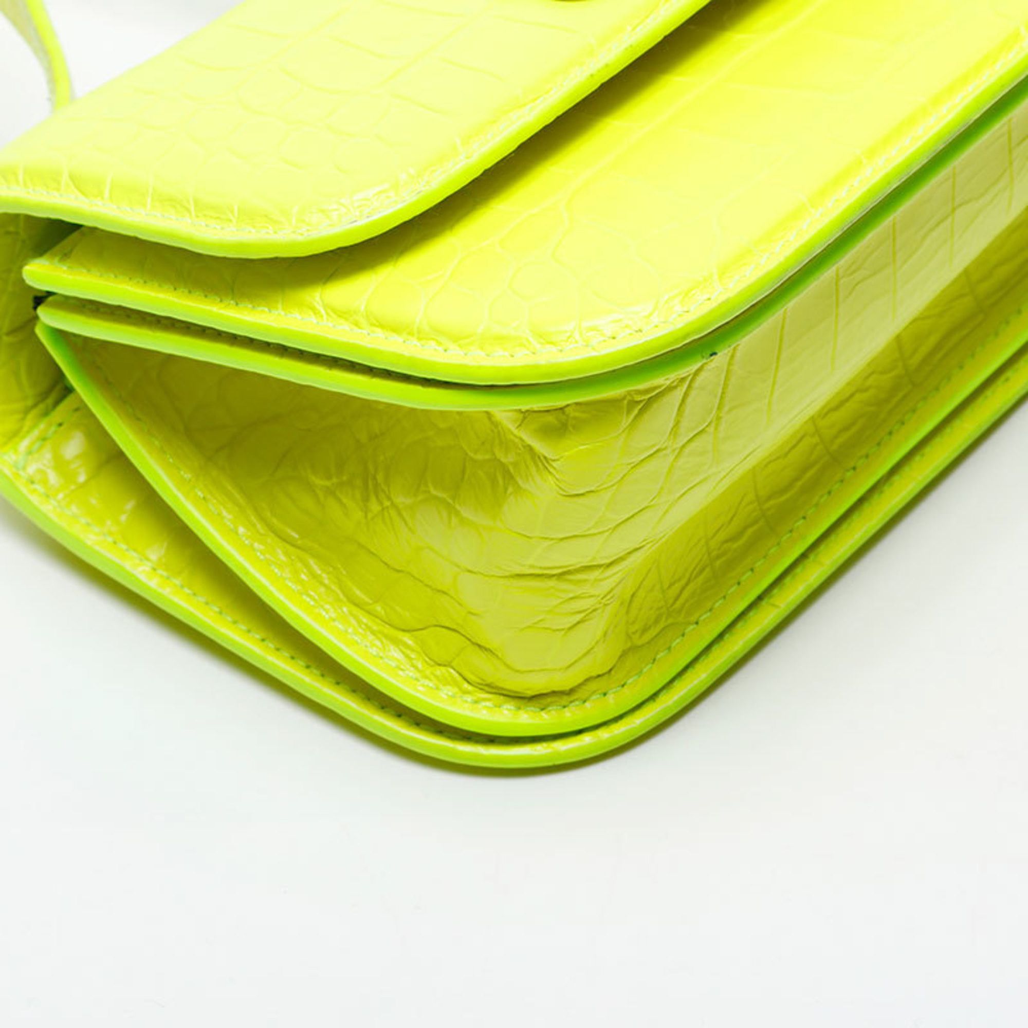 Balenciaga Balenciaga Gossip Leather BB Shoulder Bag in Yellow (WS20747) Size ONE SIZE - 5 Thumbnail