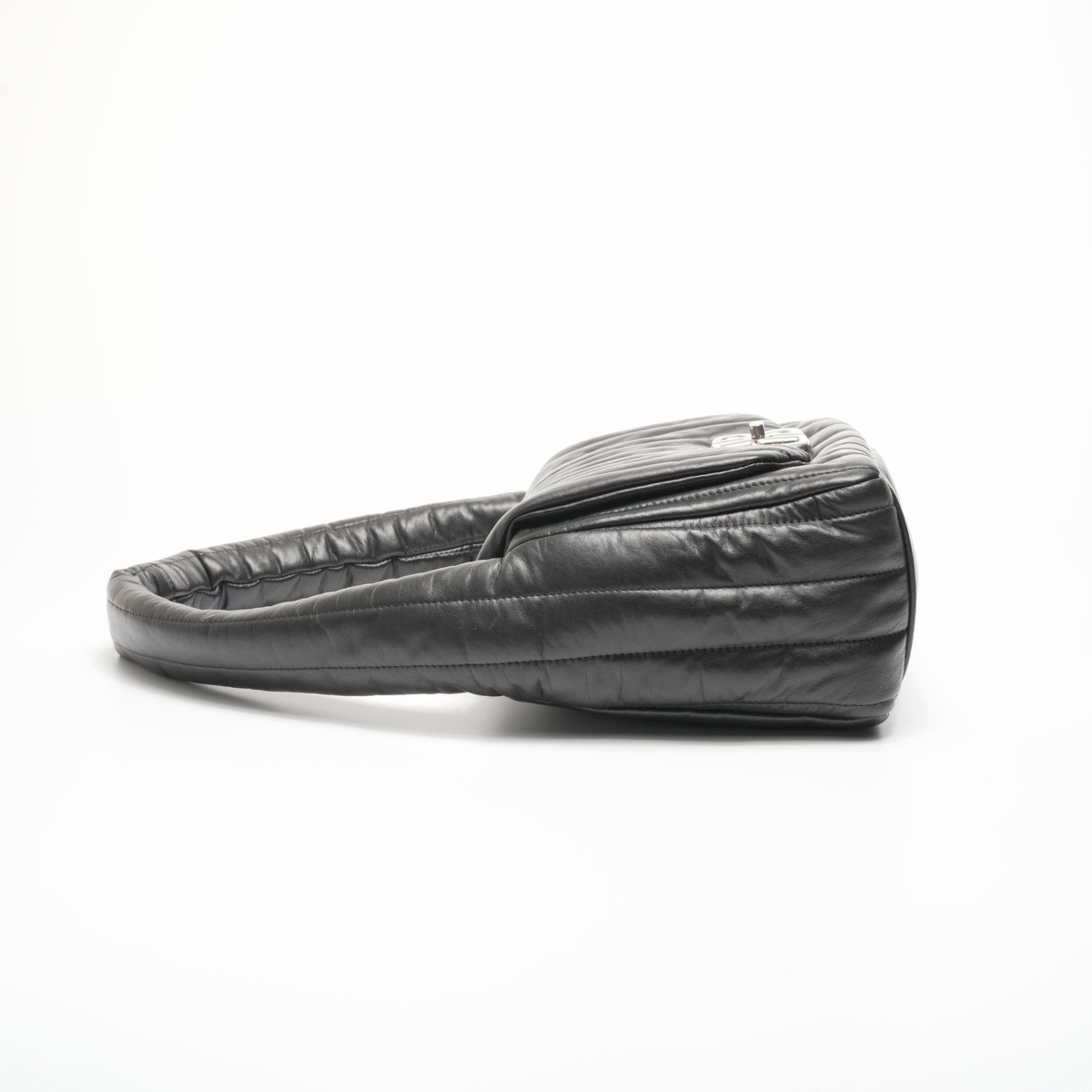 Balenciaga Balenciaga Manaco Padded Quilted Leather One-Shoulder Bag in Black (WS23584) Size ONE SIZE - 8 Thumbnail