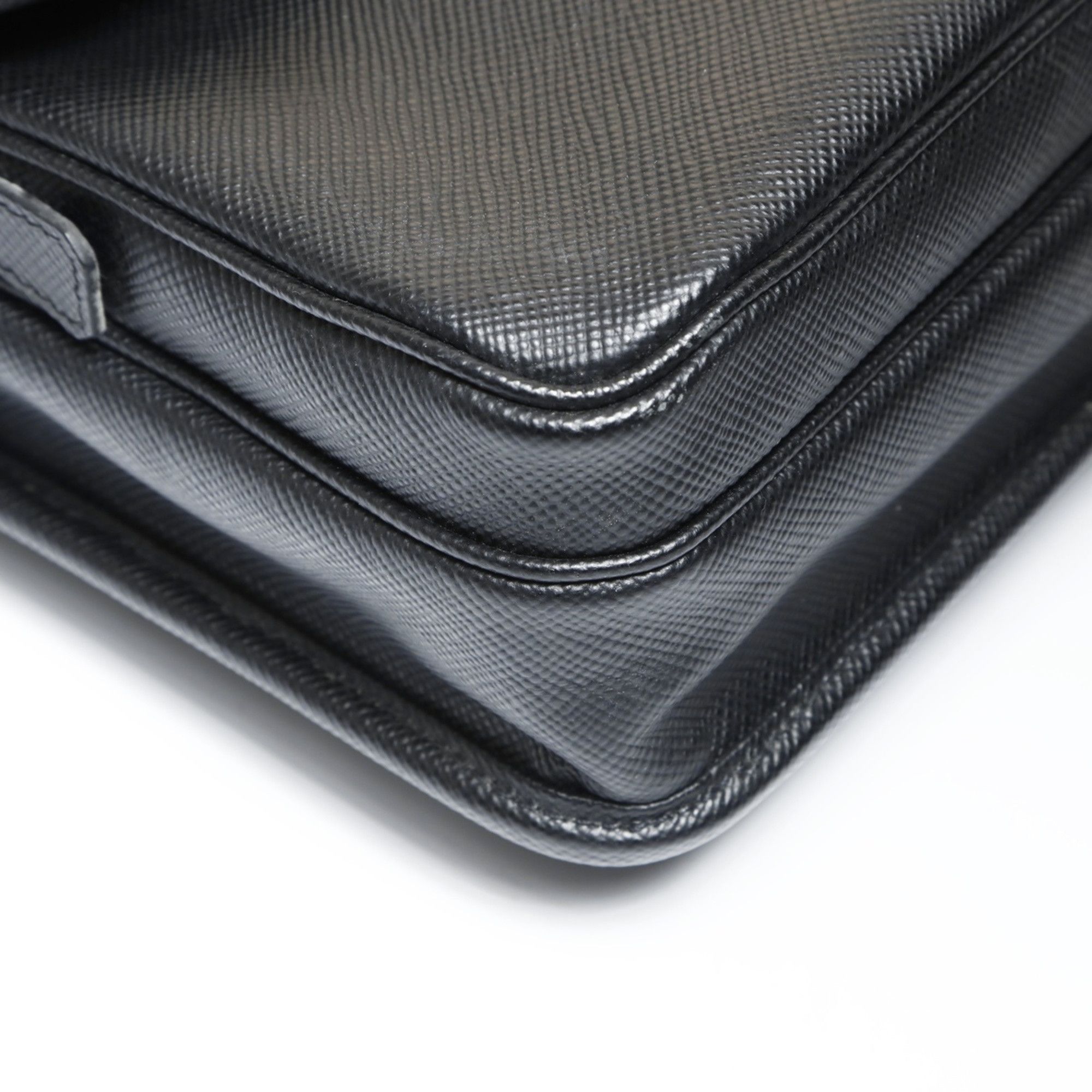 Prada Prada Saffiano Leather Shoulder Bag, Black, WS27002 Size ONE SIZE - 5 Thumbnail