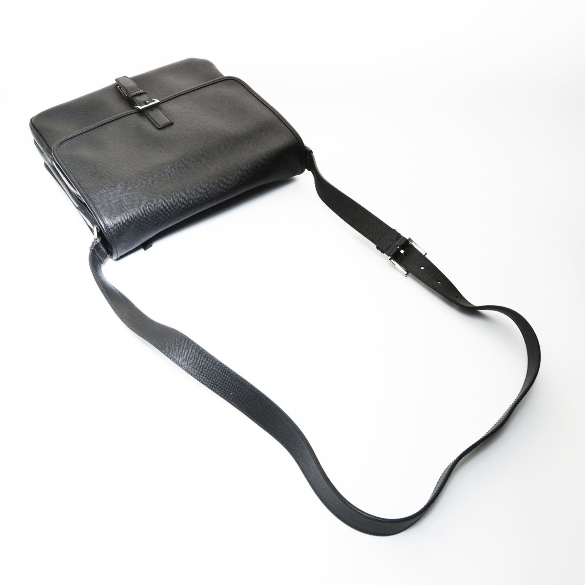 Prada Prada Saffiano Leather Shoulder Bag, Black, WS27002 Size ONE SIZE - 9 Thumbnail