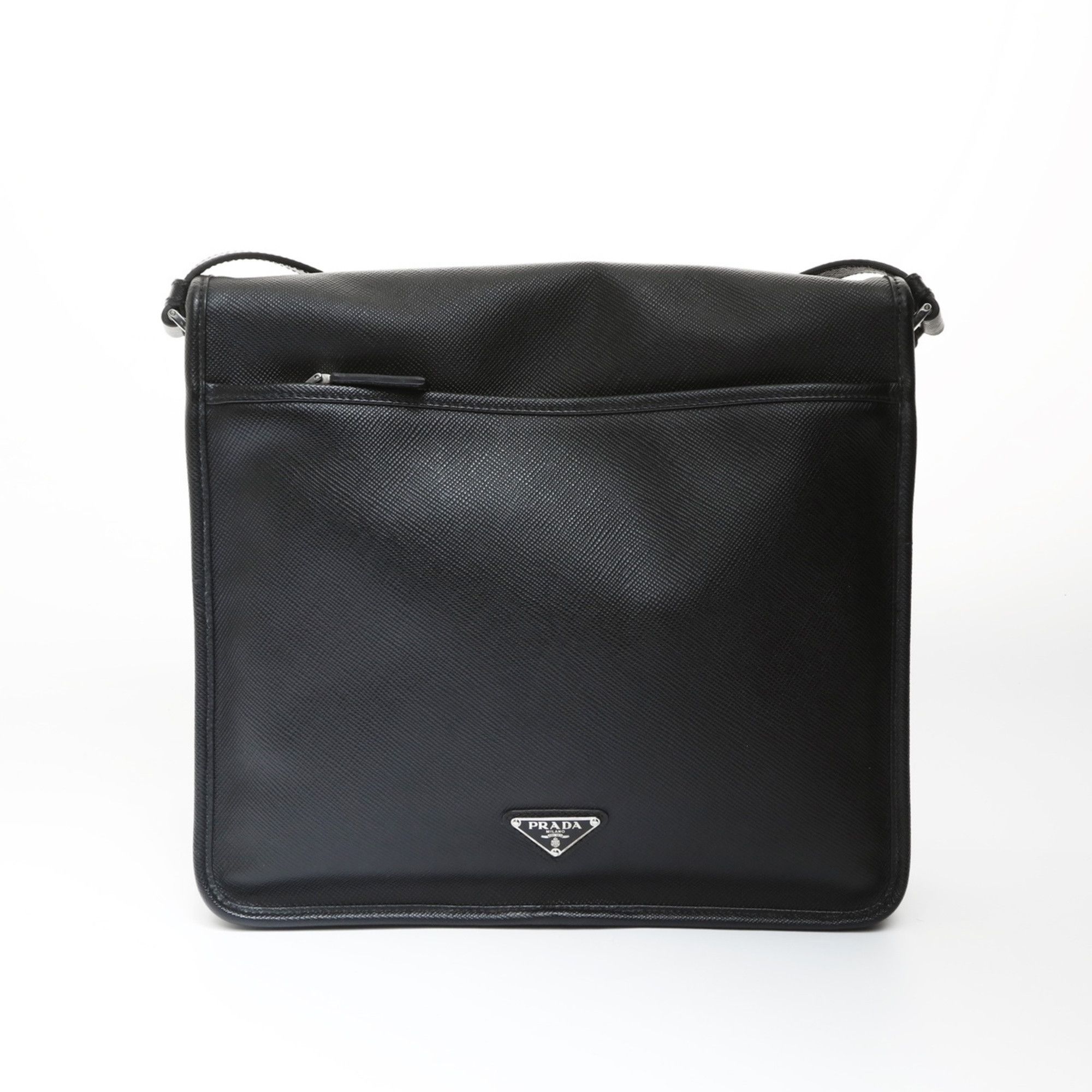 Prada Prada Saffiano Leather Shoulder Bag, Black, WS27002 Size ONE SIZE - 2 Thumbnail