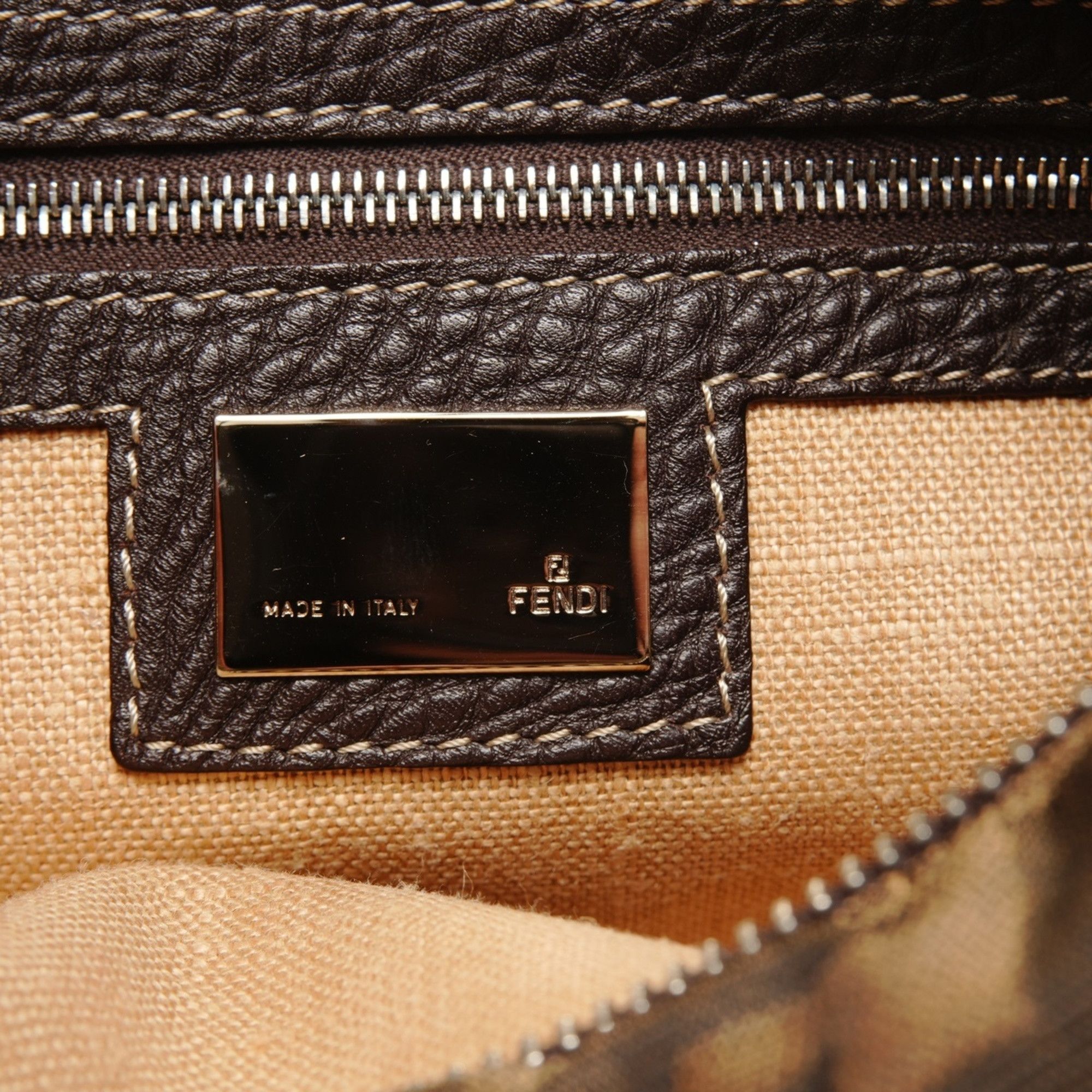Fendi Fendi Zucca Canvas Shoulder Bag, Brown, WS25916 Size ONE SIZE - 9 Thumbnail
