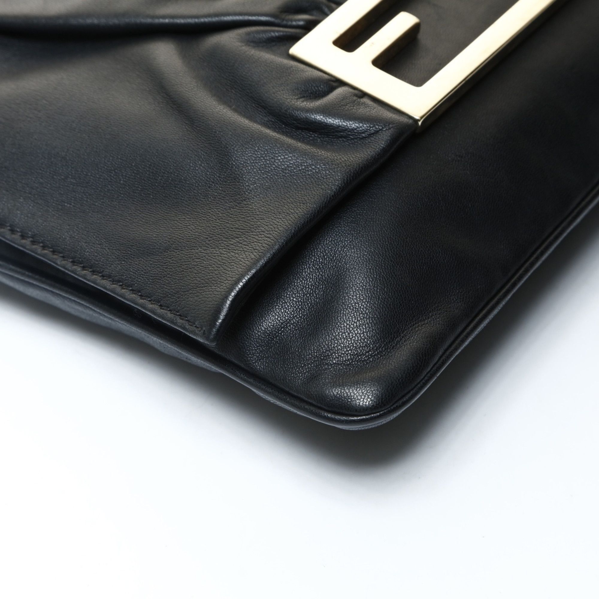 Fendi FENDI Bucket 2-way Leather Clutch Shoulder Bag Black WS25744 Size ONE SIZE - 5 Thumbnail
