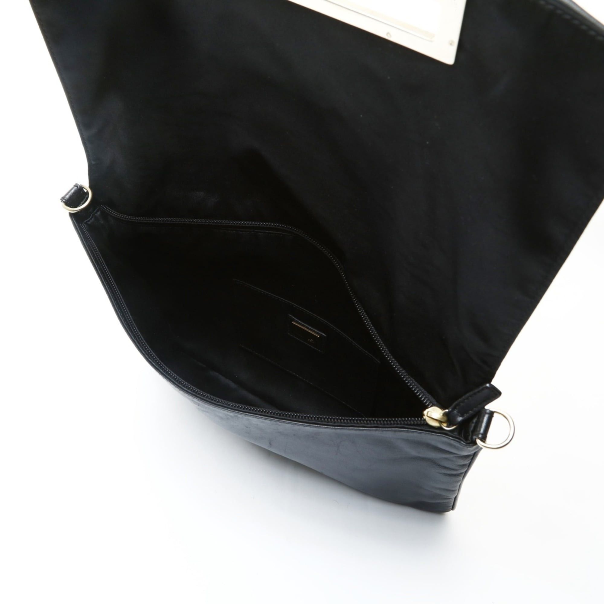 Fendi FENDI Bucket 2-way Leather Clutch Shoulder Bag Black WS25744 Size ONE SIZE - 11 Thumbnail