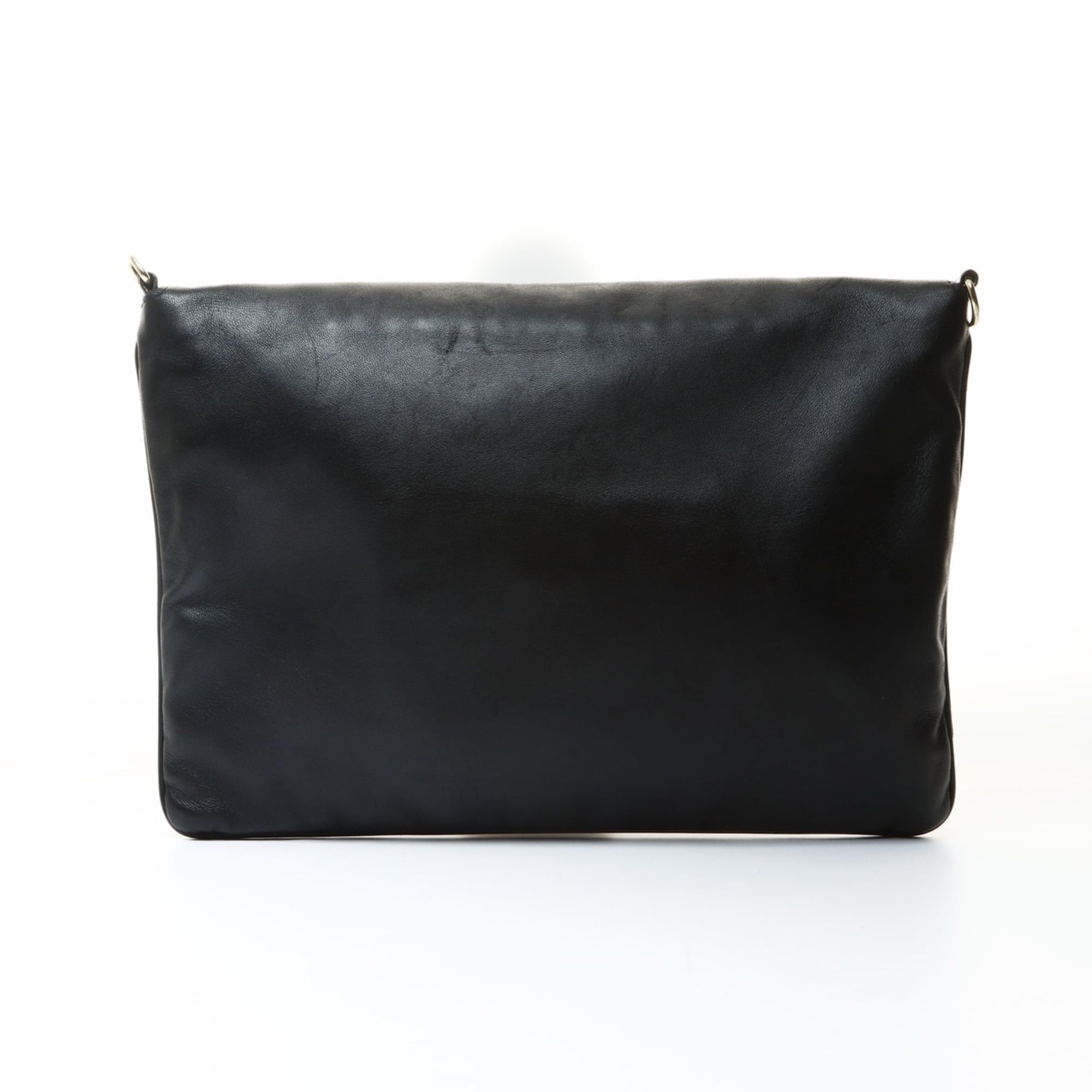 Fendi FENDI Bucket 2-way Leather Clutch Shoulder Bag Black WS25744 Size ONE SIZE - 2 Thumbnail