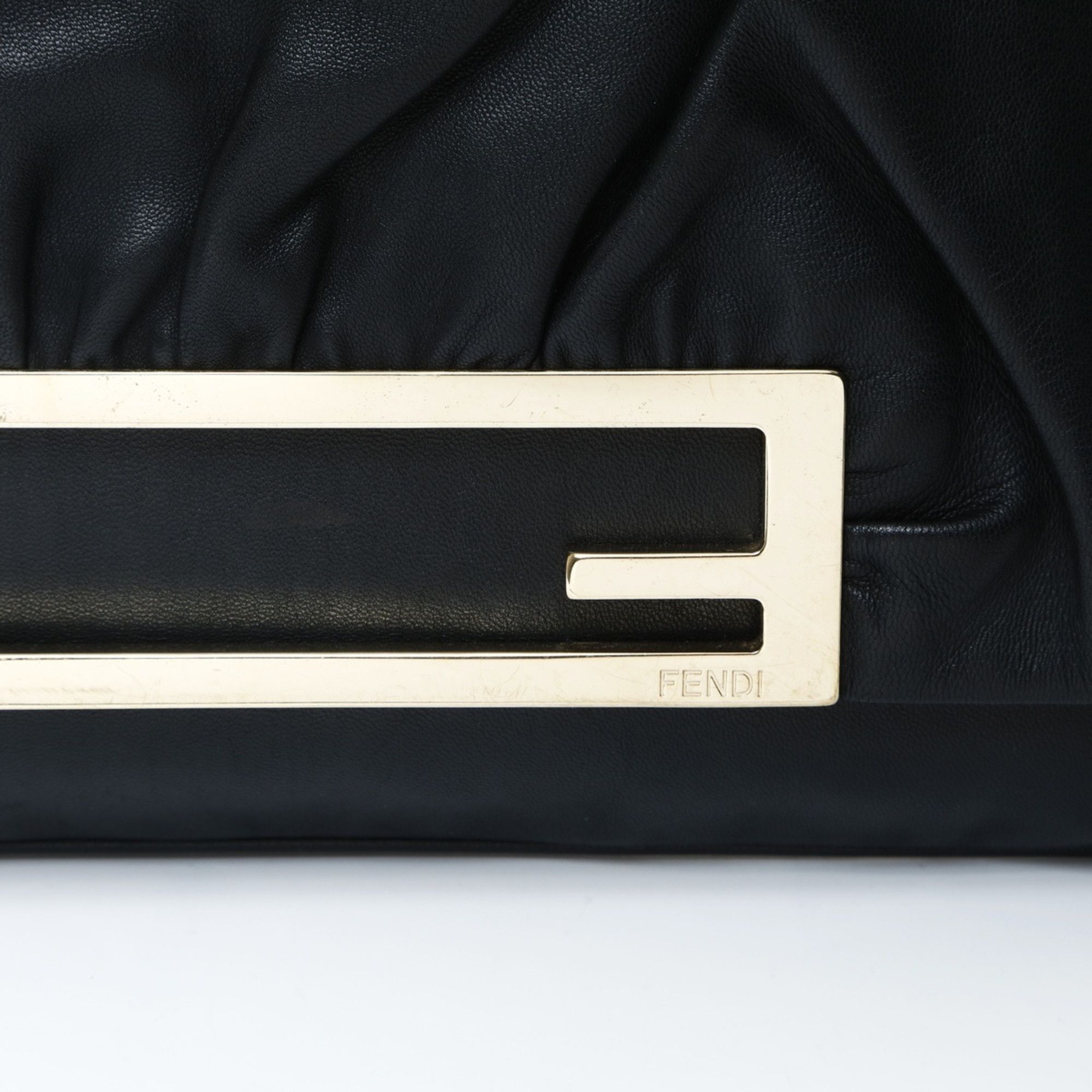 Fendi FENDI Bucket 2-way Leather Clutch Shoulder Bag Black WS25744 Size ONE SIZE - 8 Thumbnail
