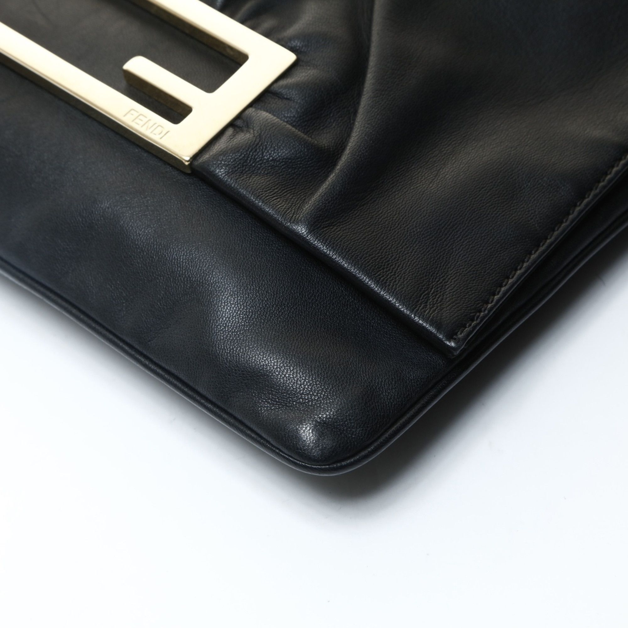 Fendi FENDI Bucket 2-way Leather Clutch Shoulder Bag Black WS25744 Size ONE SIZE - 6 Thumbnail