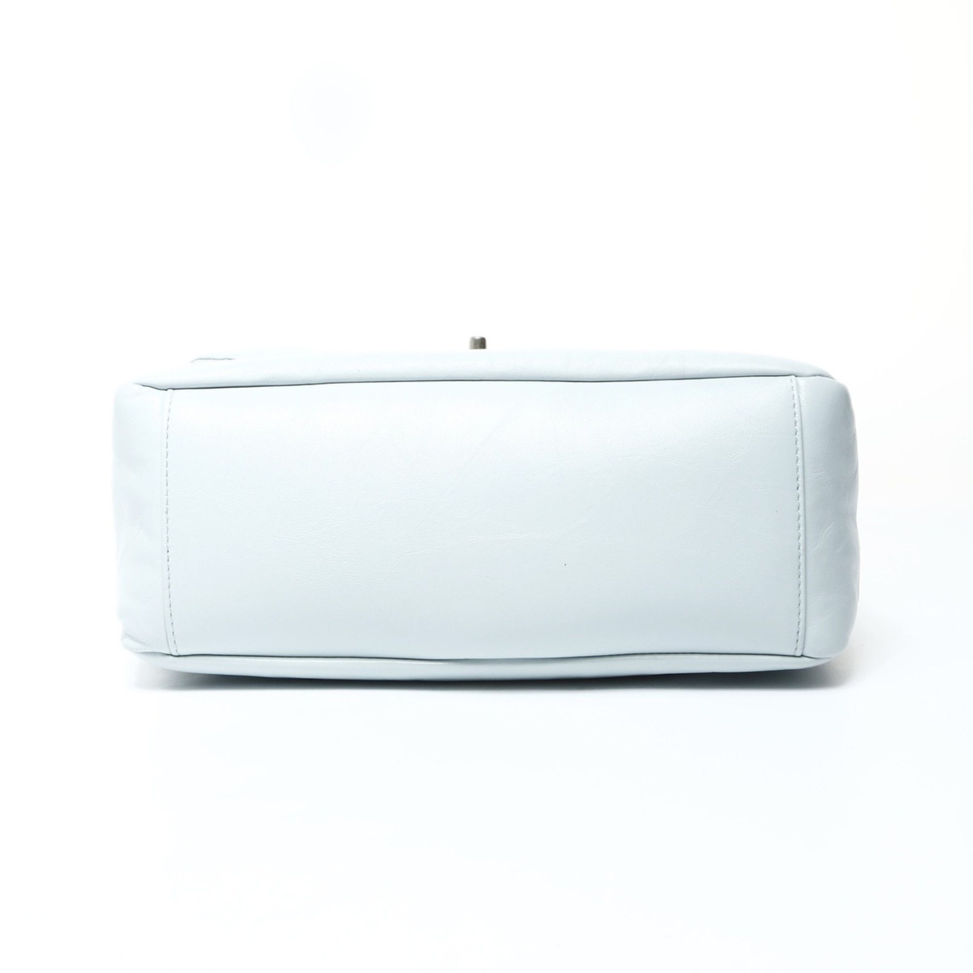 Balenciaga Balenciaga Monaco Leather One-Shoulder Bag, Light Blue, 787896, WS25975 Size ONE SIZE - 7 Thumbnail