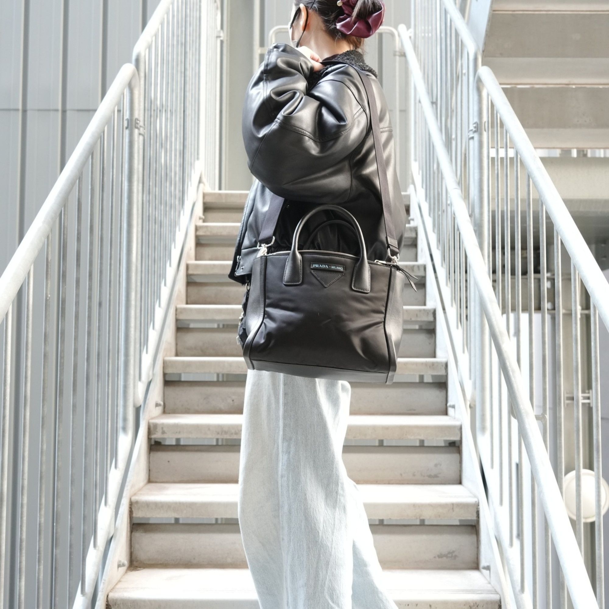 Prada Prada Concept 2-Way Shoulder Bag/Handbag, Black, WS27295 Size ONE SIZE - 14 Thumbnail