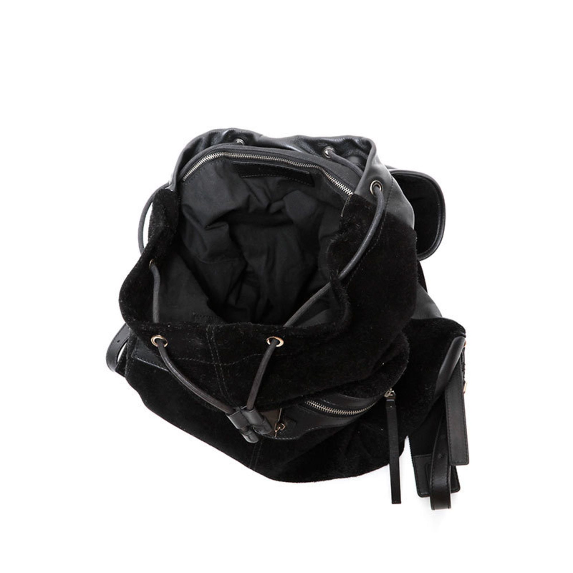 Balenciaga Balenciaga Leather Suede Lock Backpack/Daypack, Black, WS21590 Size ONE SIZE - 13 Thumbnail
