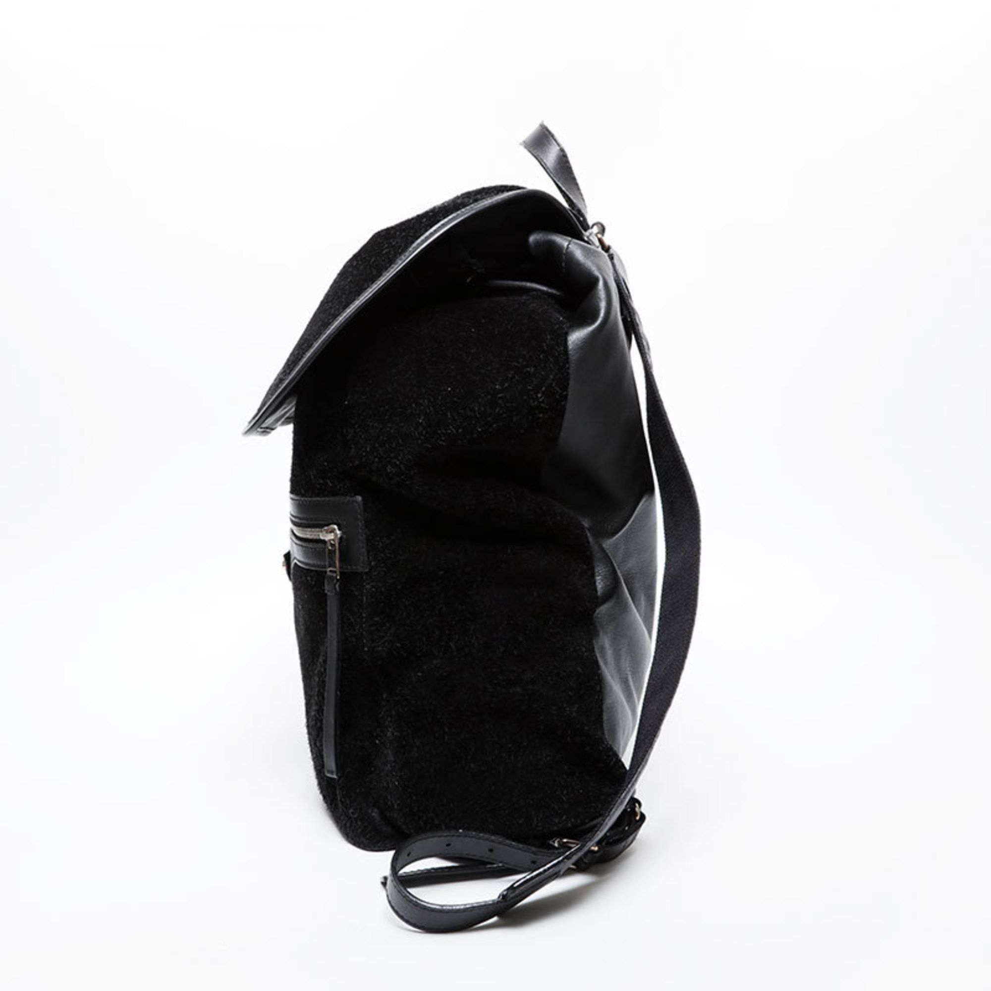 Balenciaga Balenciaga Leather Suede Lock Backpack/Daypack, Black, WS21590 Size ONE SIZE - 3 Thumbnail