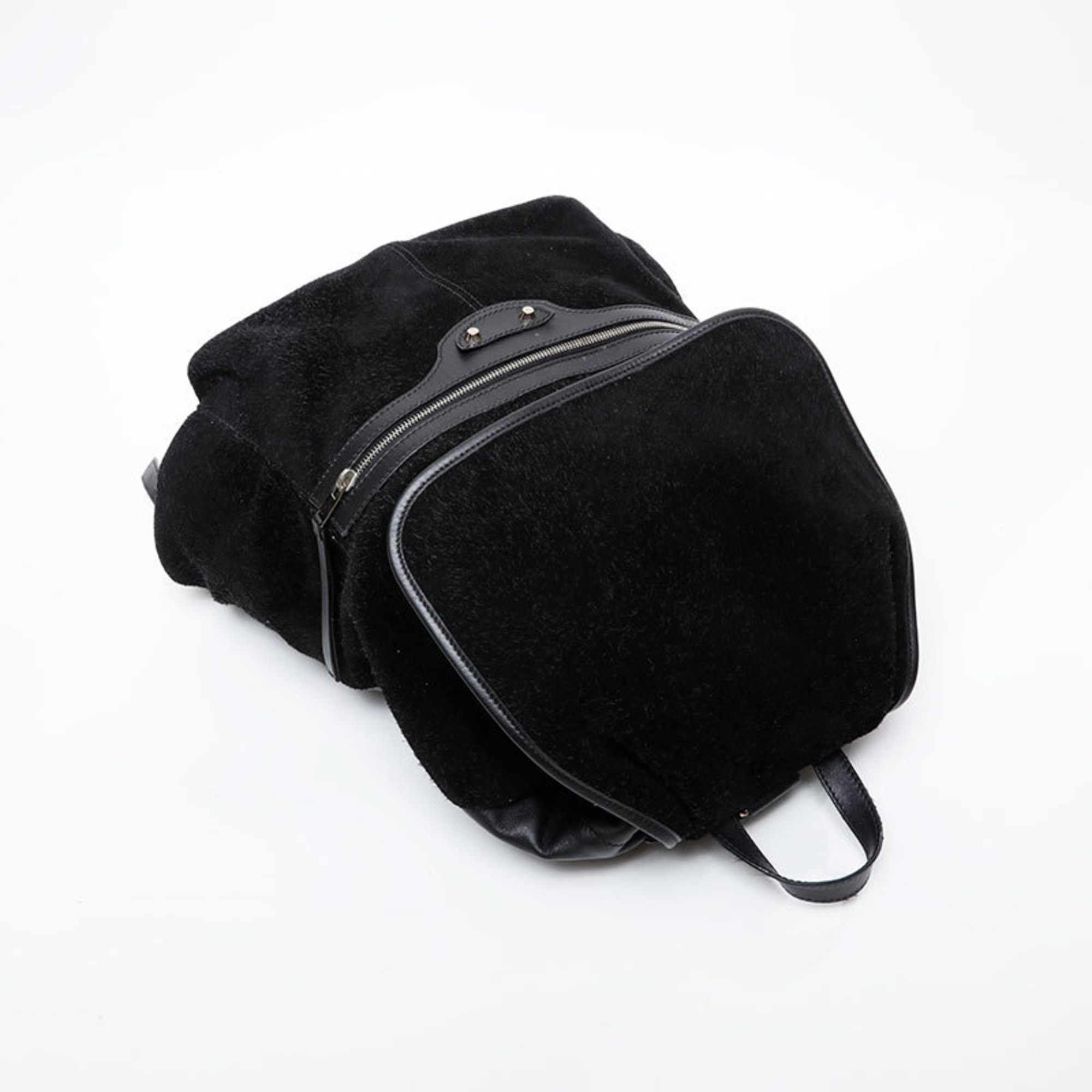 Balenciaga Balenciaga Leather Suede Lock Backpack/Daypack, Black, WS21590 Size ONE SIZE - 8 Thumbnail