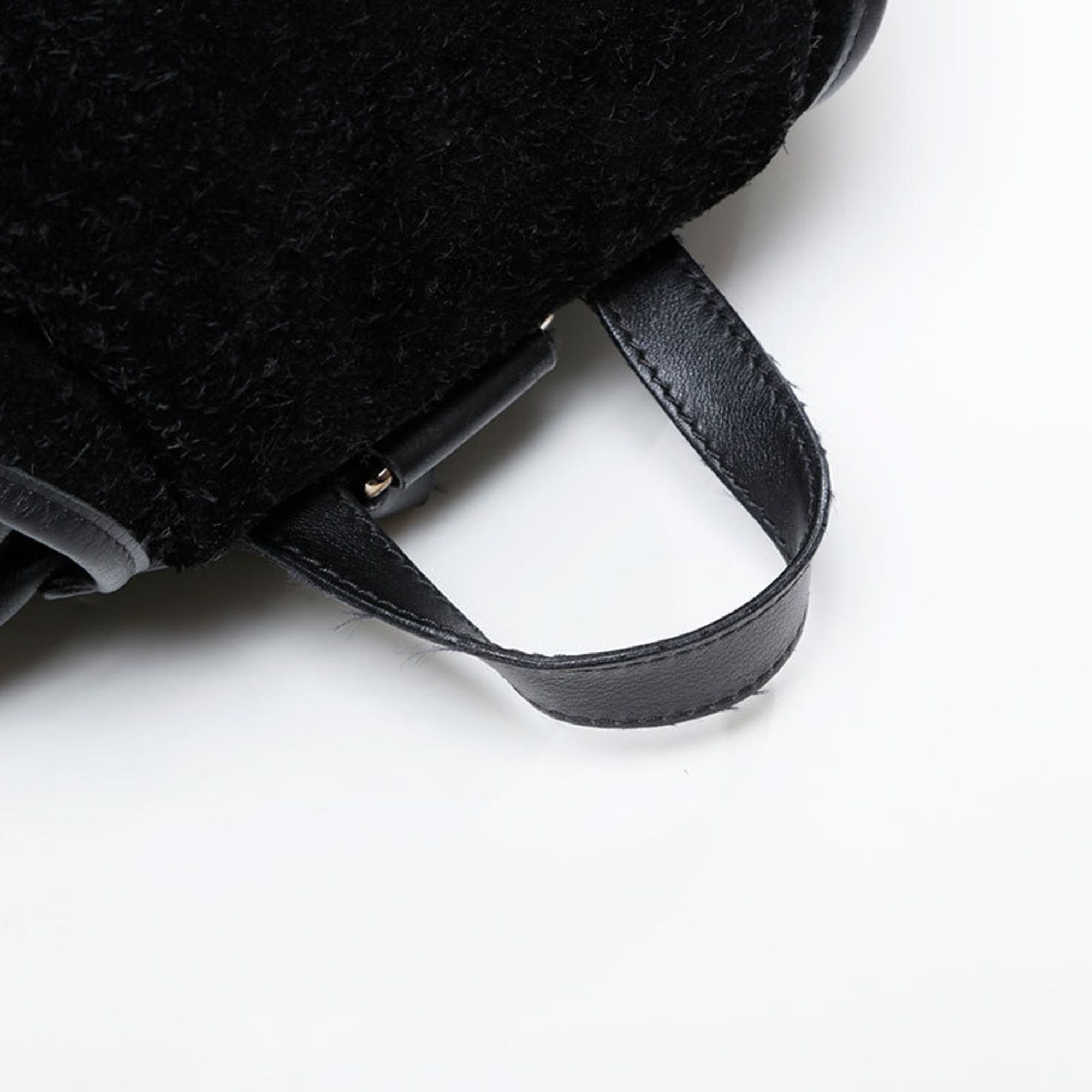 Balenciaga Balenciaga Leather Suede Lock Backpack/Daypack, Black, WS21590 Size ONE SIZE - 9 Thumbnail