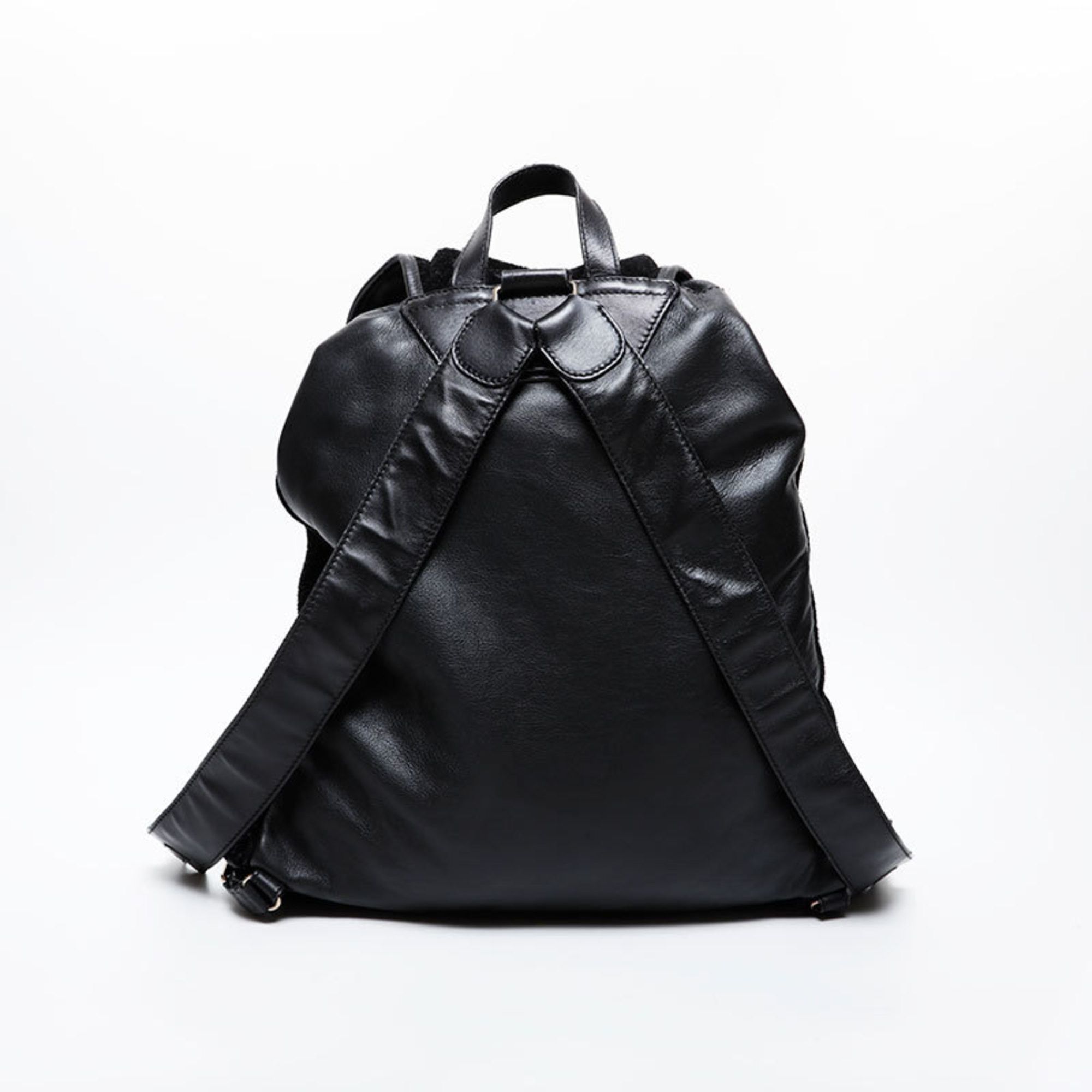Balenciaga Balenciaga Leather Suede Lock Backpack/Daypack, Black, WS21590 Size ONE SIZE - 2 Thumbnail