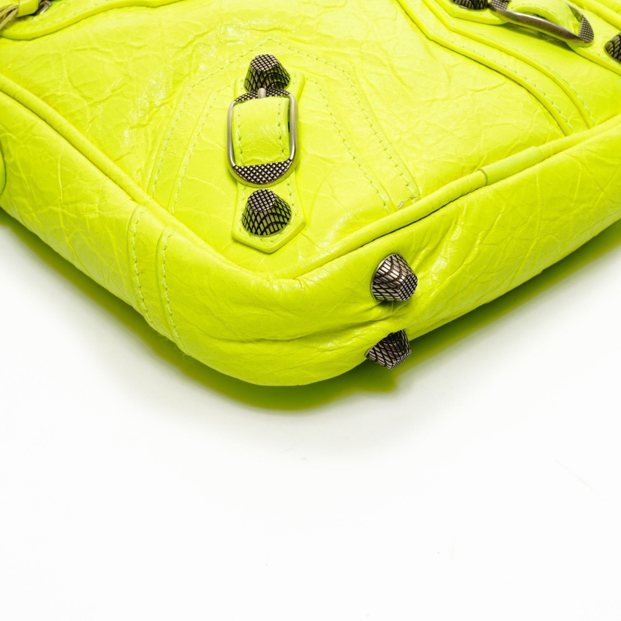 Balenciaga Balenciaga Le Cagoule Neon Yellow Shoulder Bag, Yellow, WS26098 Size ONE SIZE - 5 Thumbnail