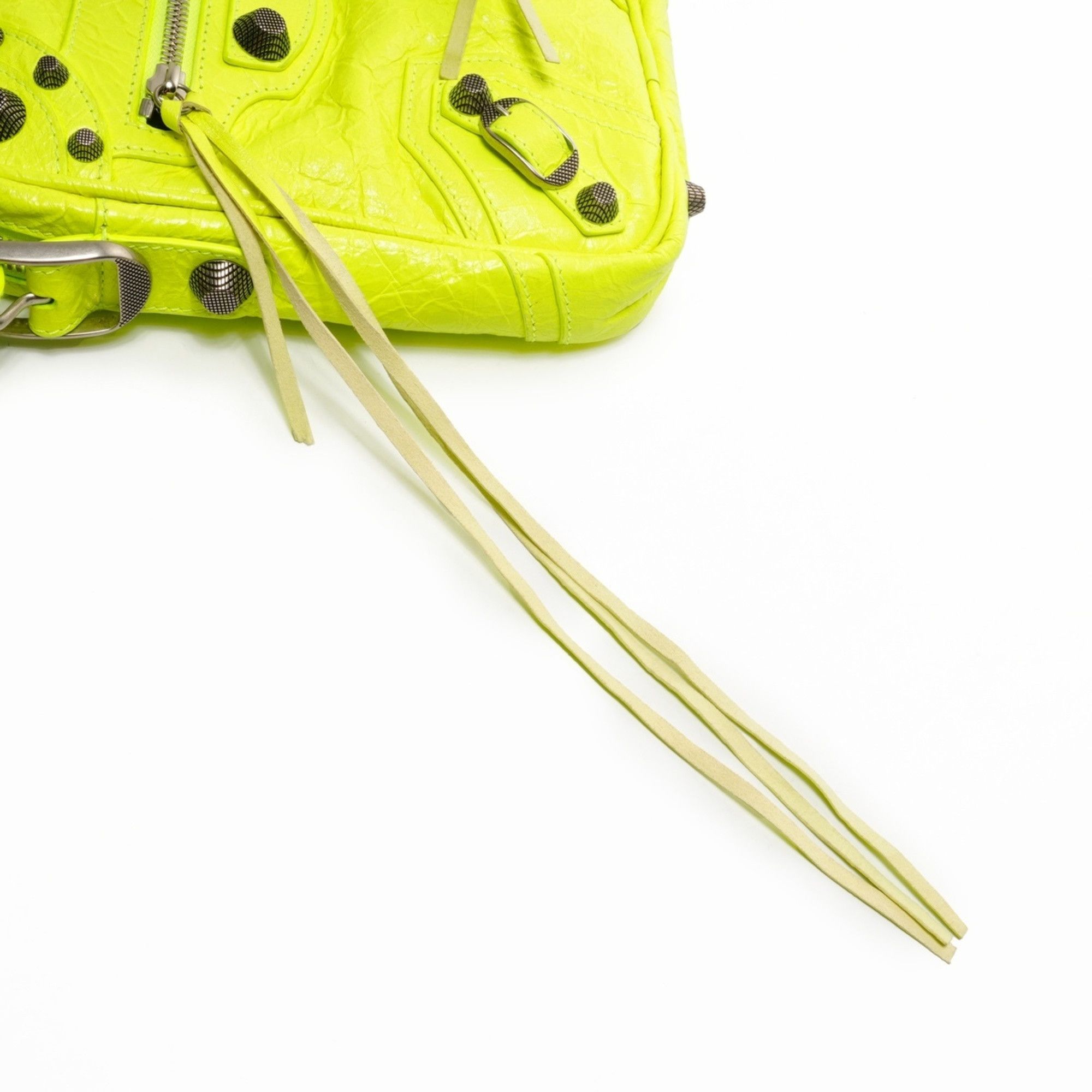 Balenciaga Balenciaga Le Cagoule Neon Yellow Shoulder Bag, Yellow, WS26098 Size ONE SIZE - 14 Thumbnail