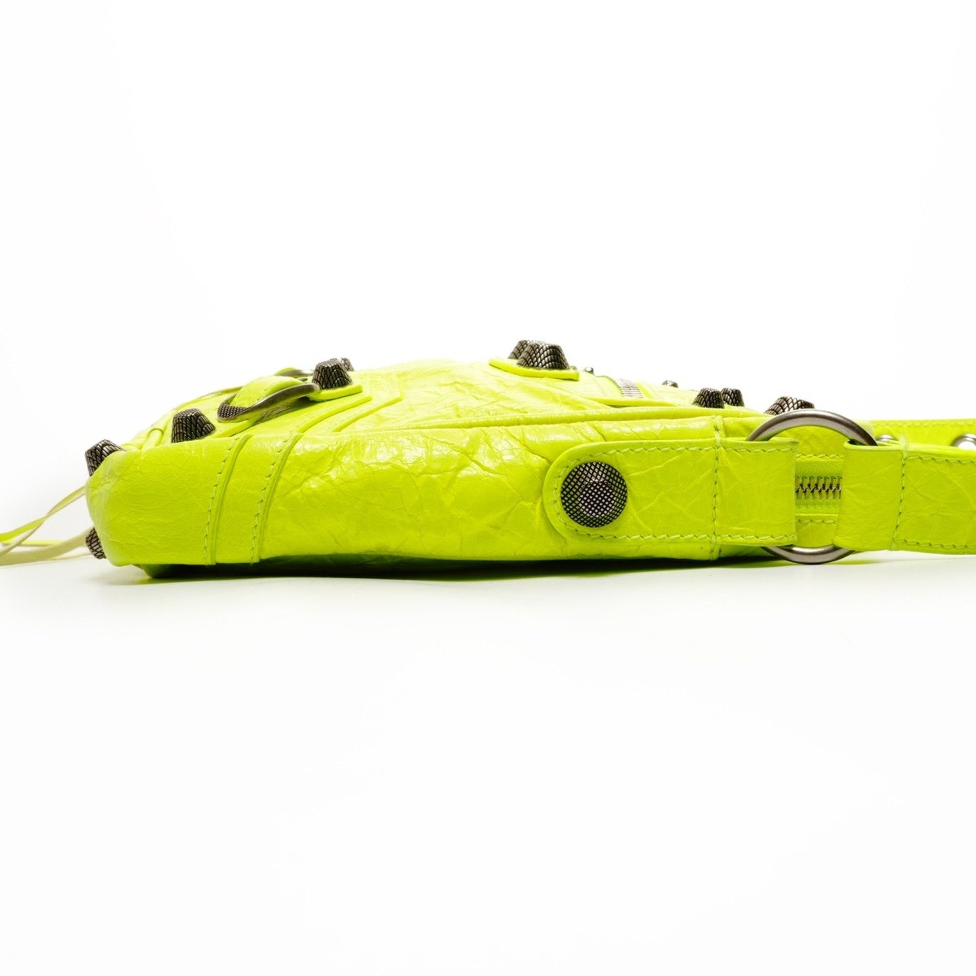 Balenciaga Balenciaga Le Cagoule Neon Yellow Shoulder Bag, Yellow, WS26098 Size ONE SIZE - 4 Thumbnail
