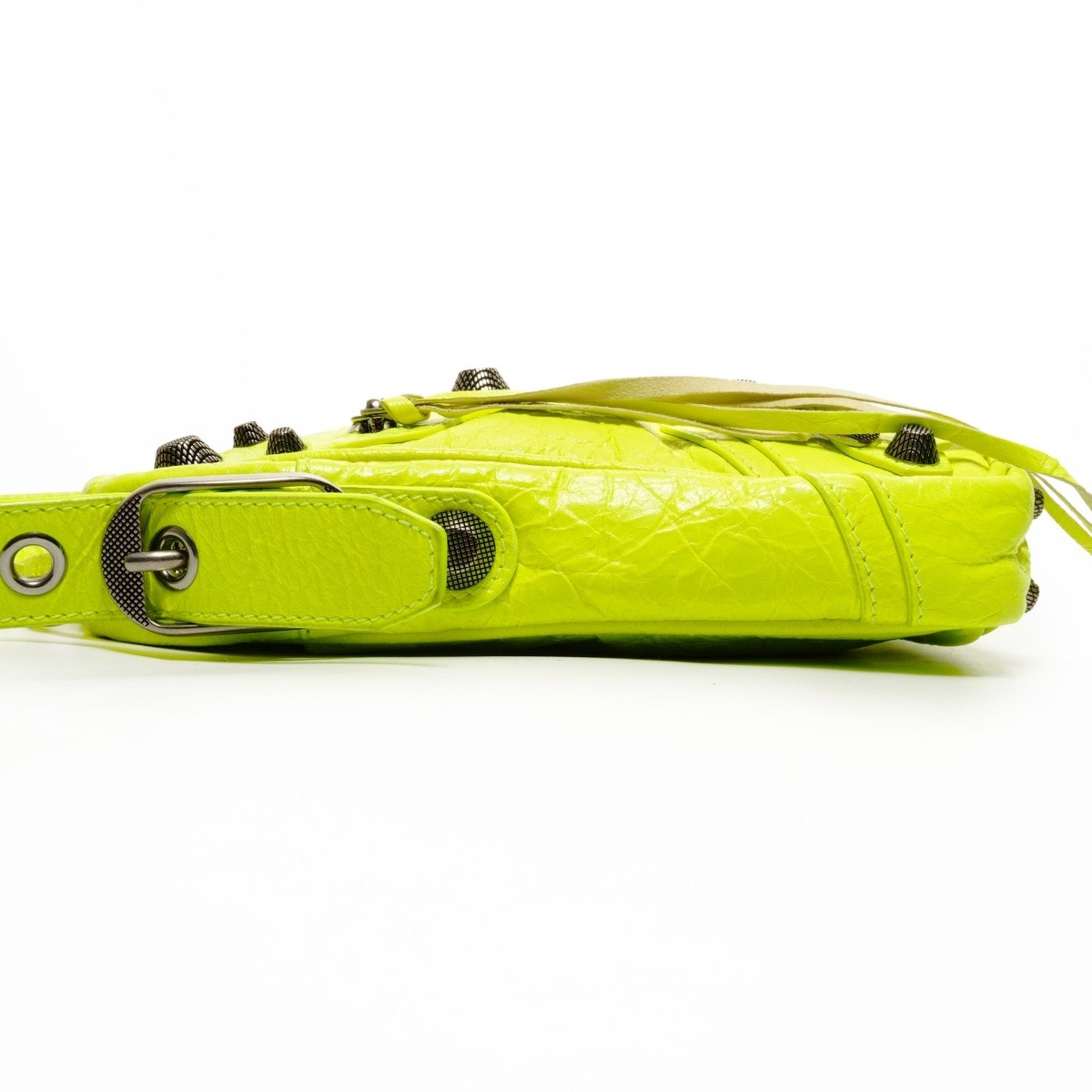 Balenciaga Balenciaga Le Cagoule Neon Yellow Shoulder Bag, Yellow, WS26098 Size ONE SIZE - 3 Thumbnail