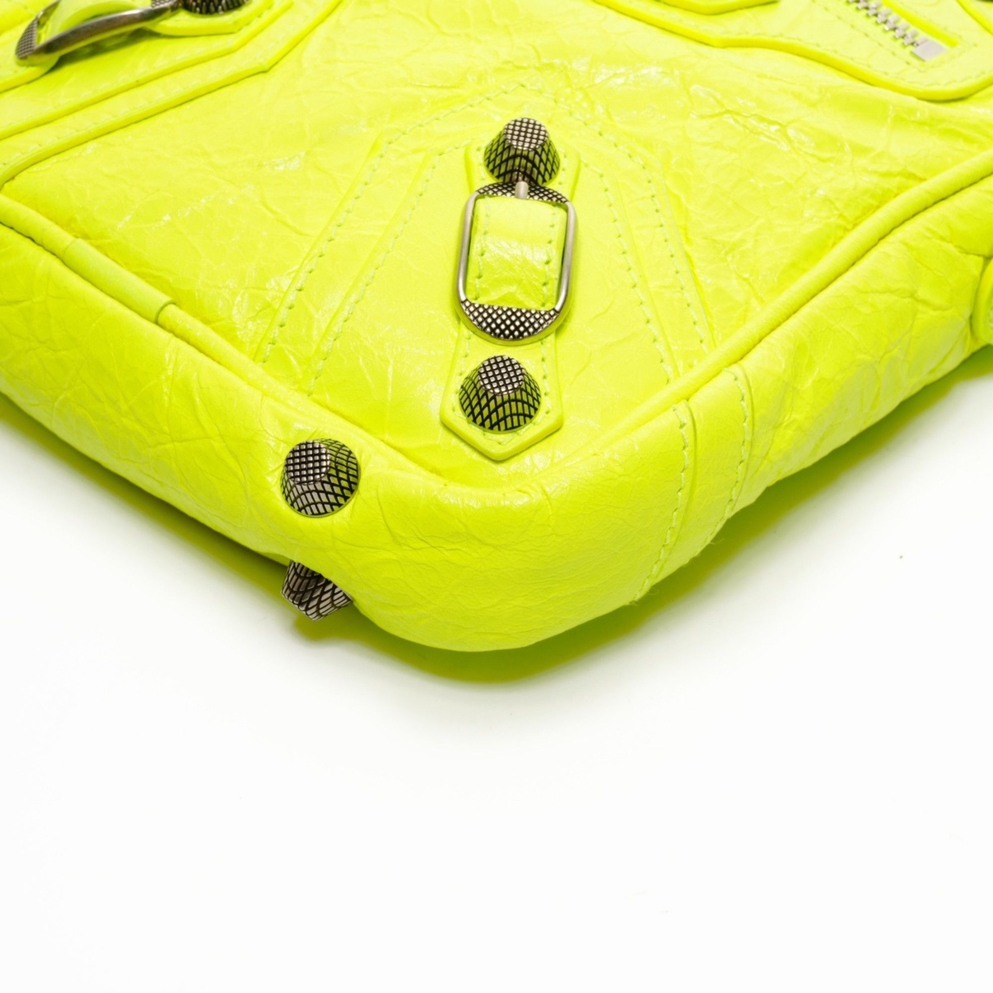 Balenciaga Balenciaga Le Cagoule Neon Yellow Shoulder Bag, Yellow, WS26098 Size ONE SIZE - 6 Thumbnail