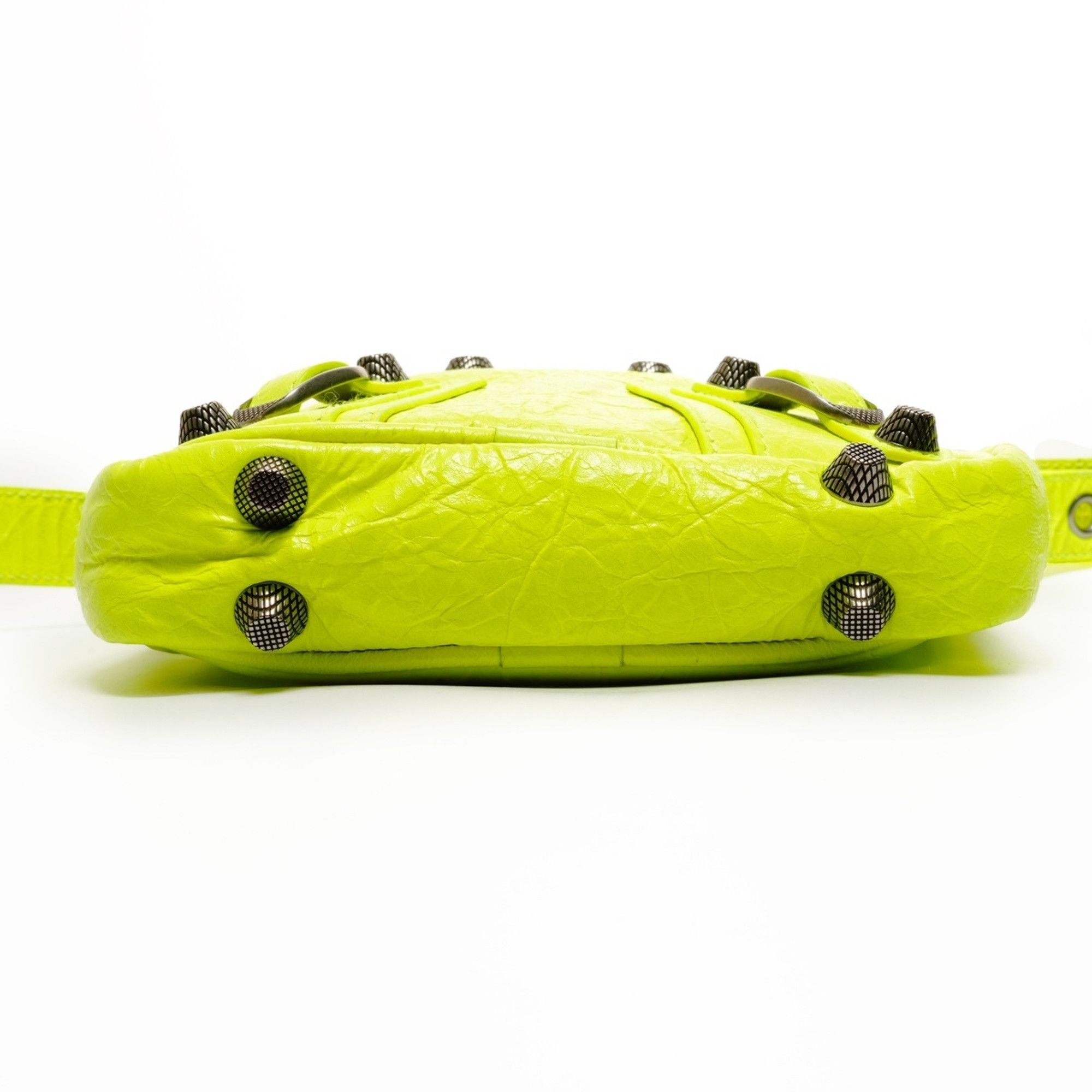 Balenciaga Balenciaga Le Cagoule Neon Yellow Shoulder Bag, Yellow, WS26098 Size ONE SIZE - 7 Thumbnail