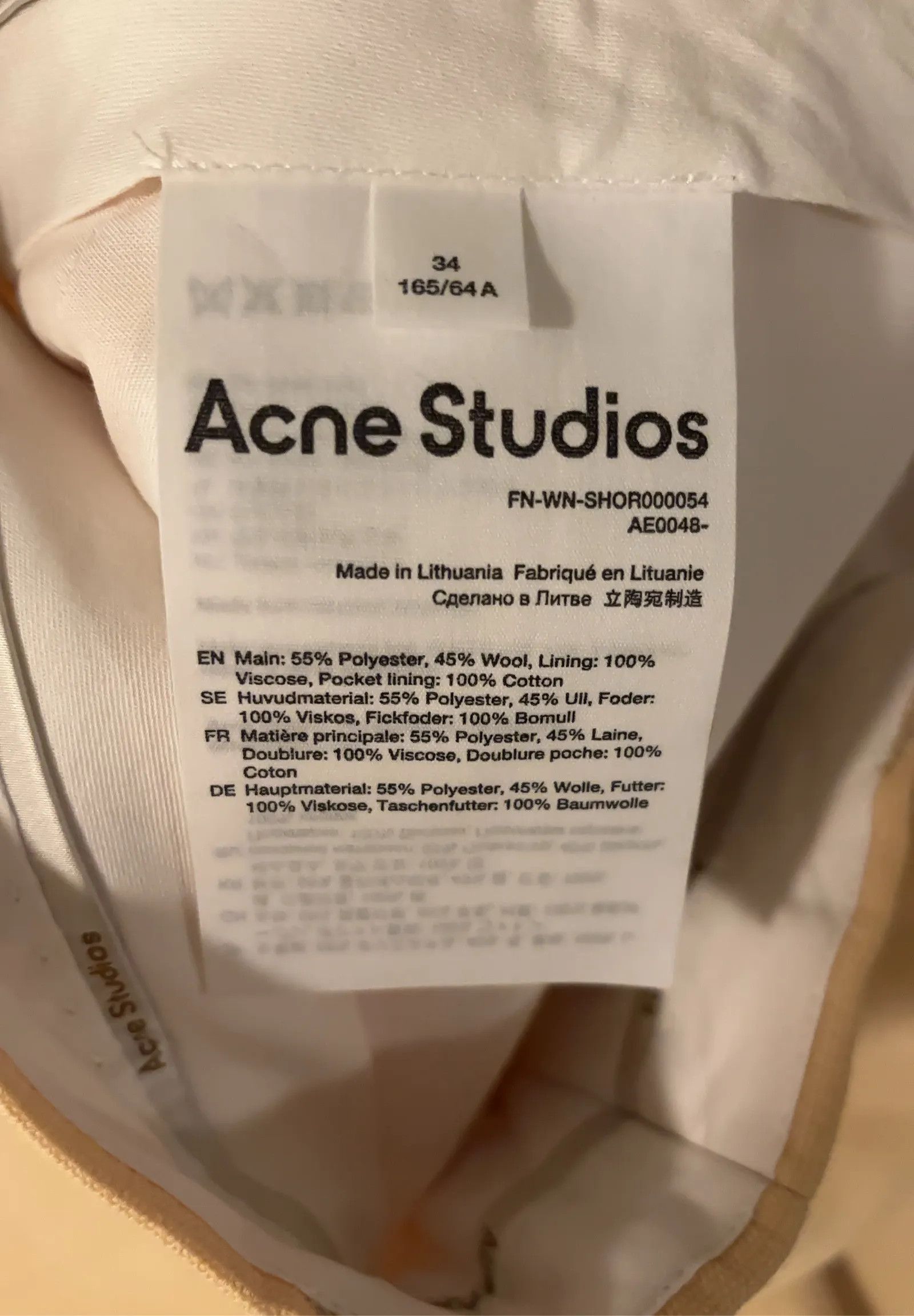 Acne Studios Acne Studios FN-WN-SHOR000054 Shorts Size 25" / US 0 / IT 36 - 3 Thumbnail