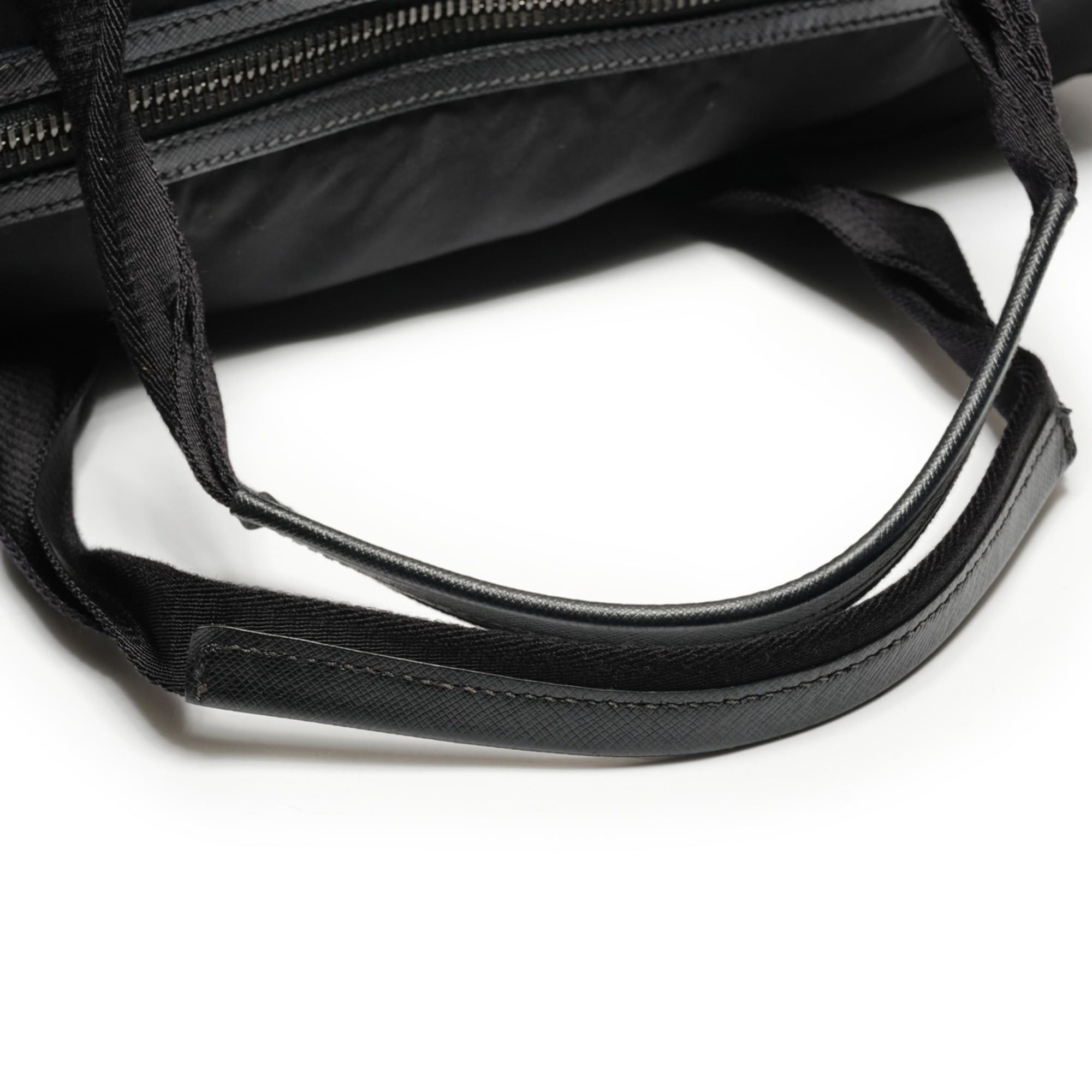 Prada Prada Nylon Triangle Logo Travel Bag/Boston Bag, Black, WS26682 Size ONE SIZE - 13 Thumbnail