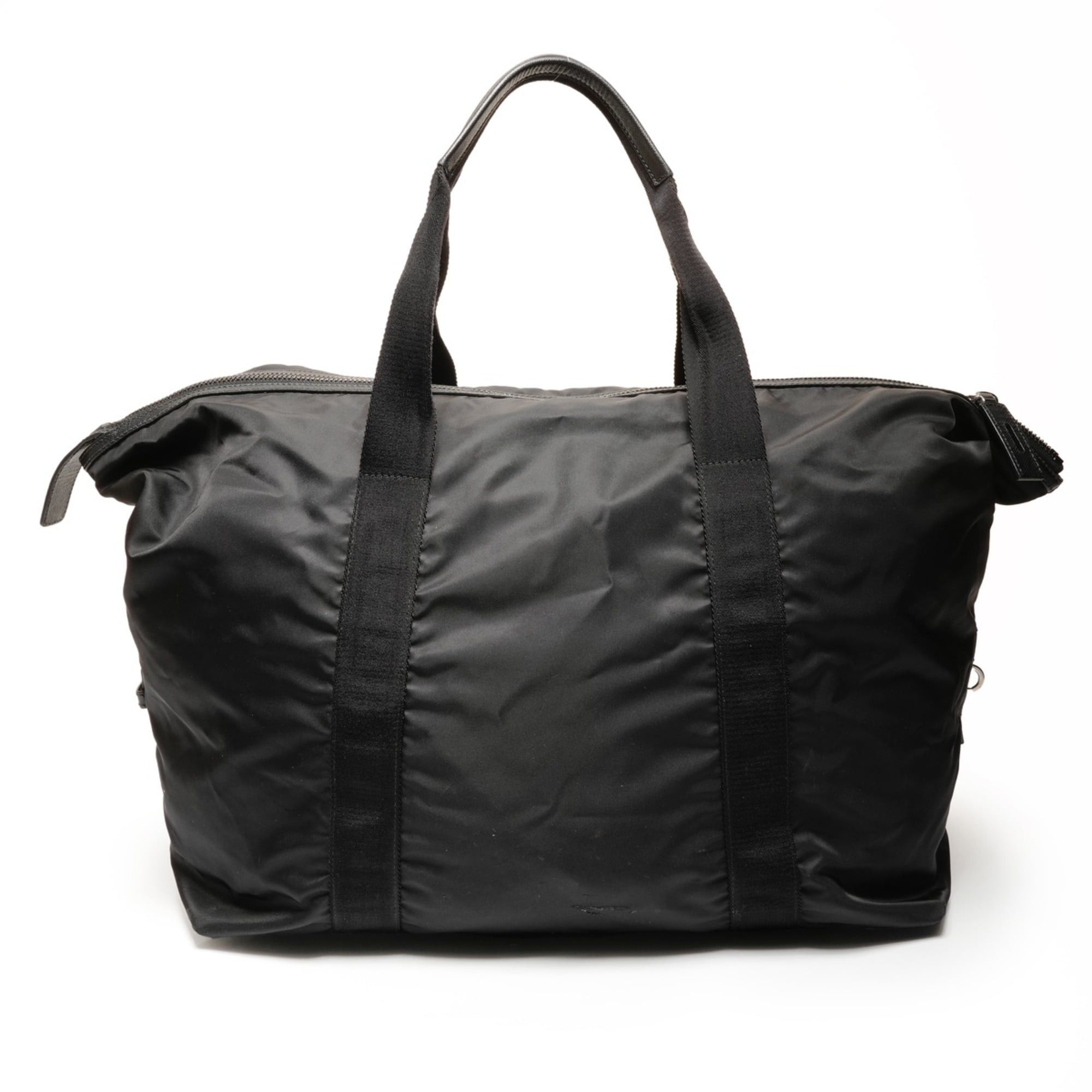 Prada Prada Nylon Triangle Logo Travel Bag/Boston Bag, Black, WS26682 Size ONE SIZE - 3 Thumbnail