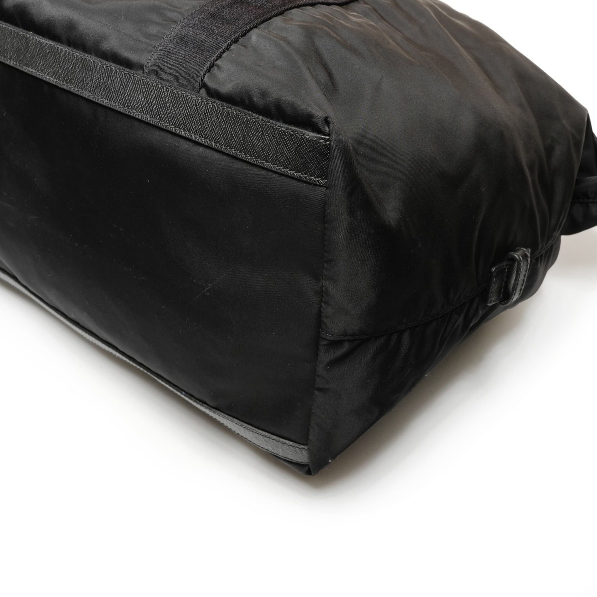Prada Prada Nylon Triangle Logo Travel Bag/Boston Bag, Black, WS26682 Size ONE SIZE - 7 Thumbnail