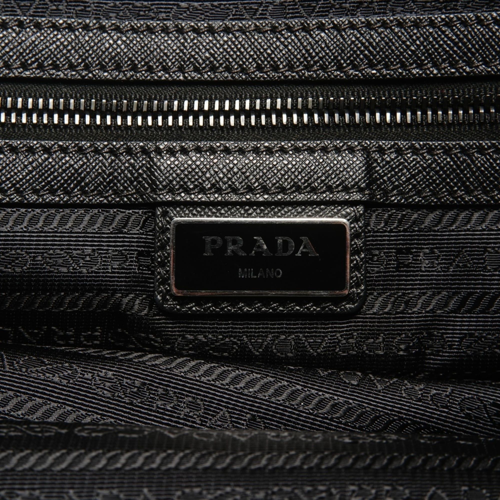 Prada Prada Nylon Triangle Logo Travel Bag/Boston Bag, Black, WS26682 Size ONE SIZE - 10 Thumbnail