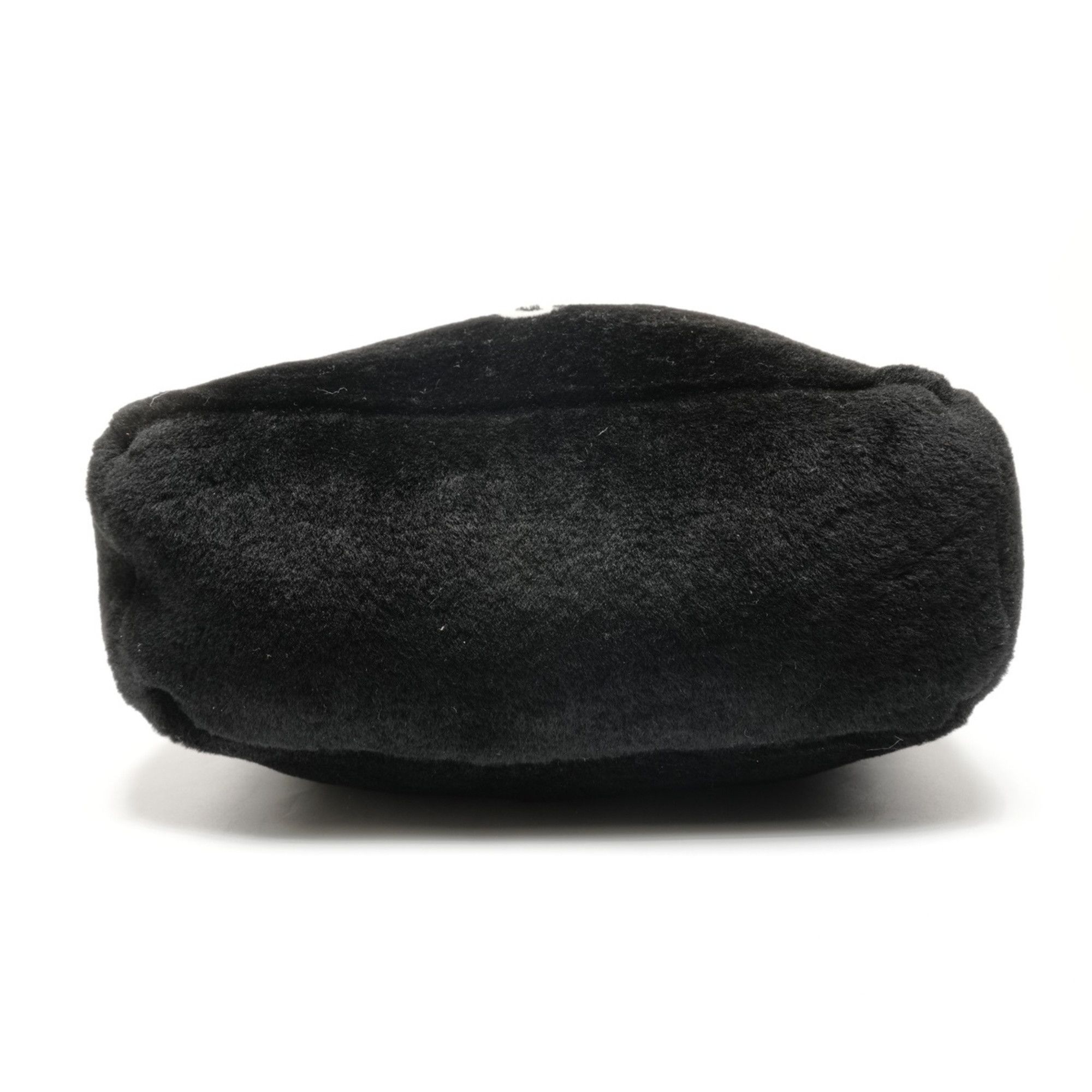 Prada Prada Shearling and Sheepfur Logo 2-Way Handbag, Black, WS27109 Size ONE SIZE - 9 Thumbnail