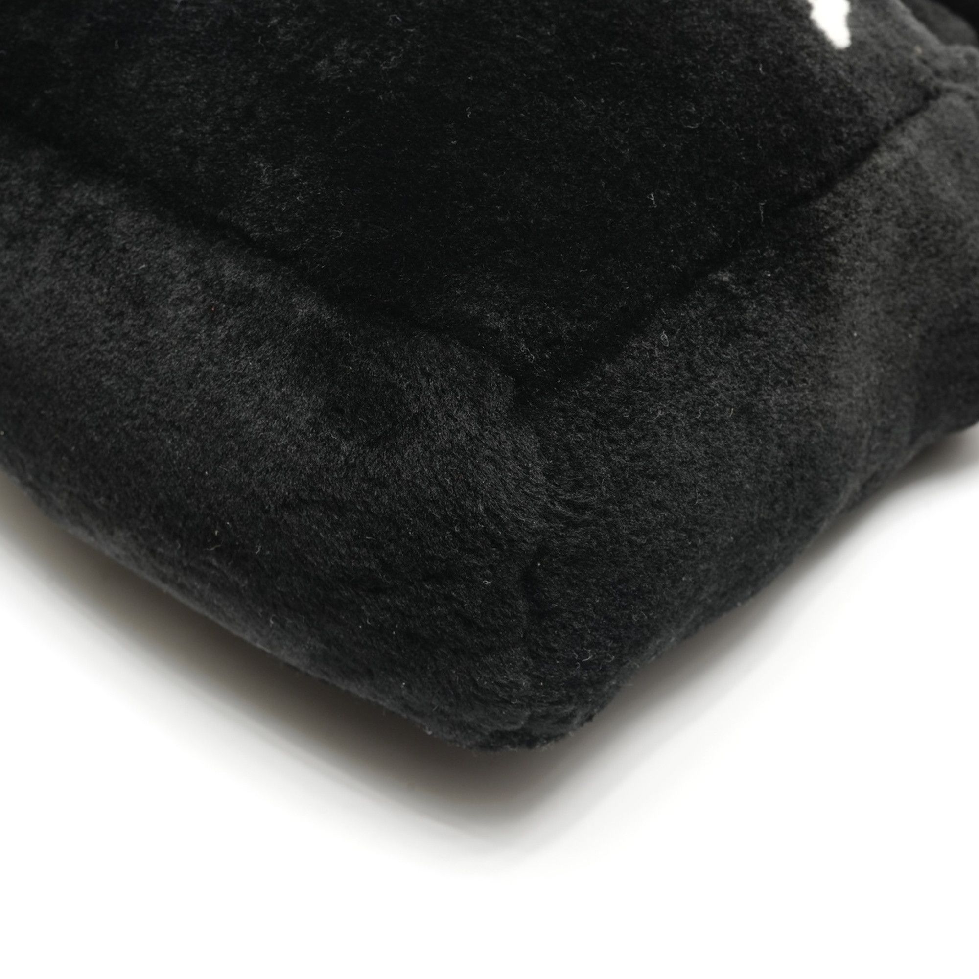Prada Prada Shearling and Sheepfur Logo 2-Way Handbag, Black, WS27109 Size ONE SIZE - 8 Thumbnail